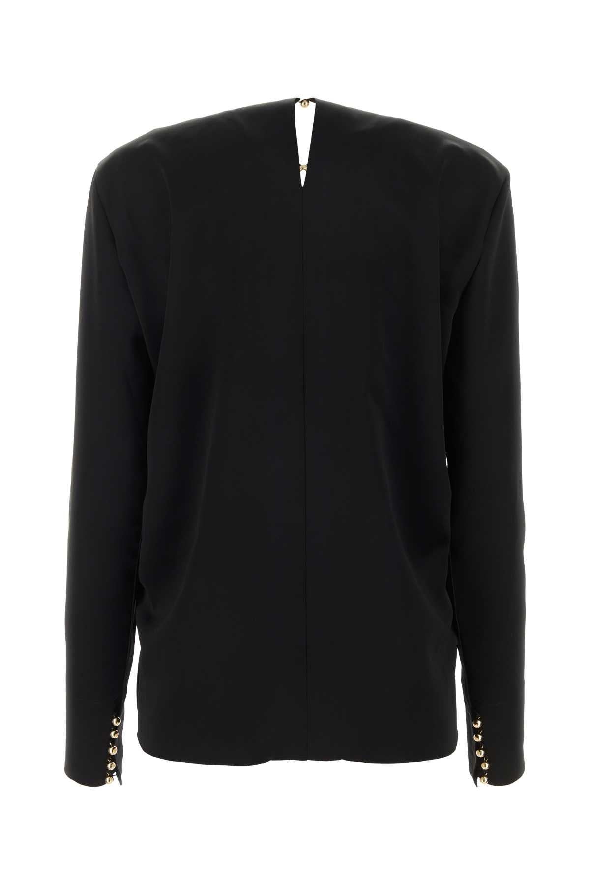 Lanvin Women Black Triacetate Blend Blouse - 2