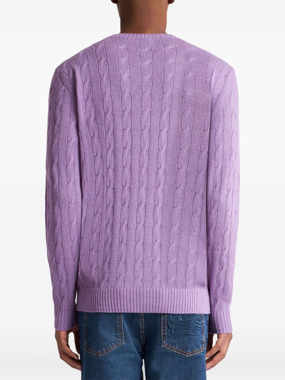 cable-knit cashmere sweater - 3