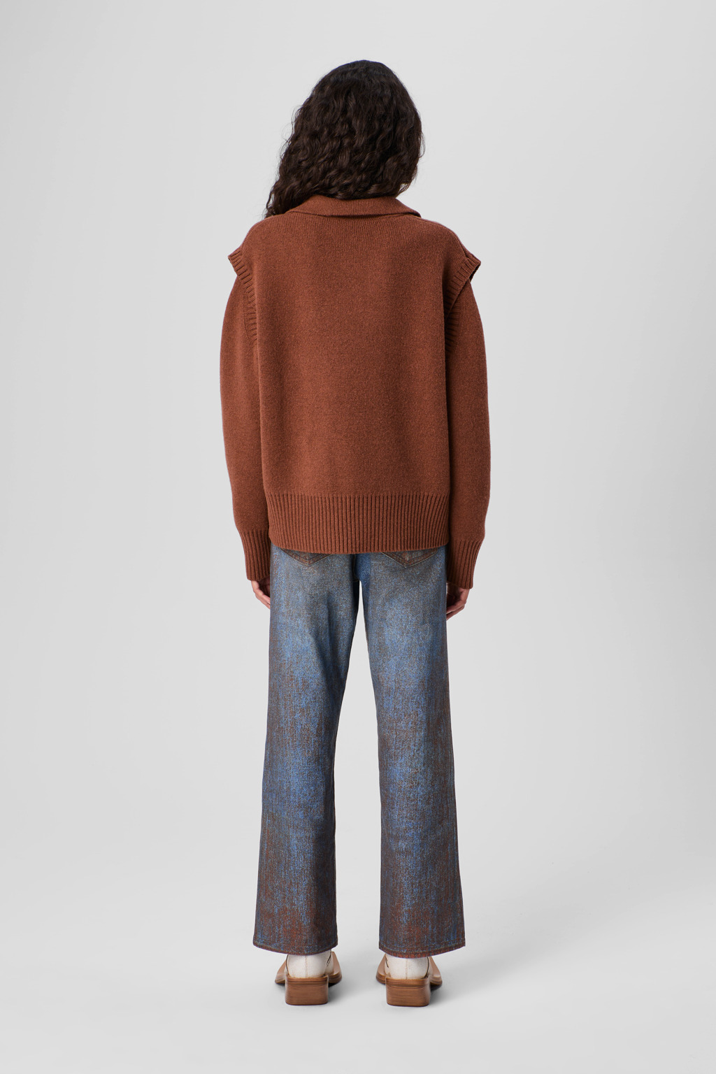 Terracotta-blue Denim Jeans - 4