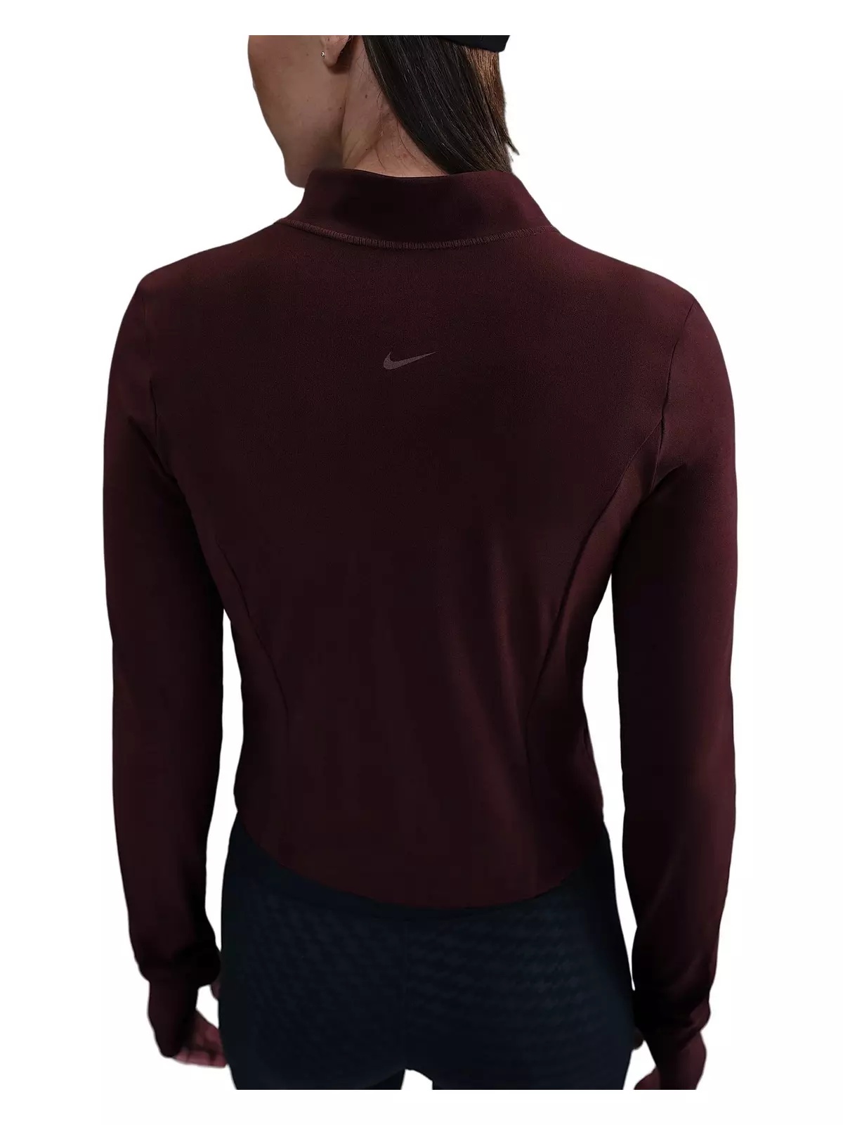 Women's Zenvy Dri-FIT Full-Zip Long-Sleeve Jacket -Burgundy - 2