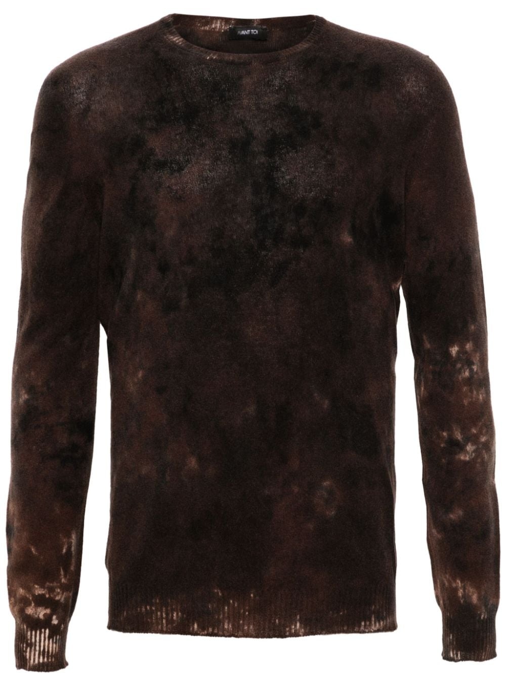 bleached-effect cashmere jumper - 1