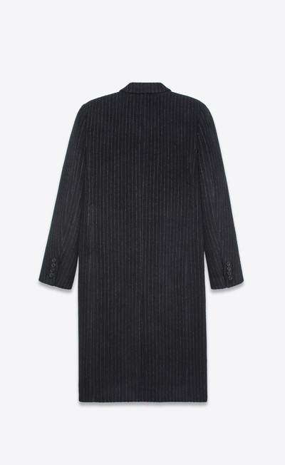 SAINT LAURENT striped coat in wool and mohair outlook