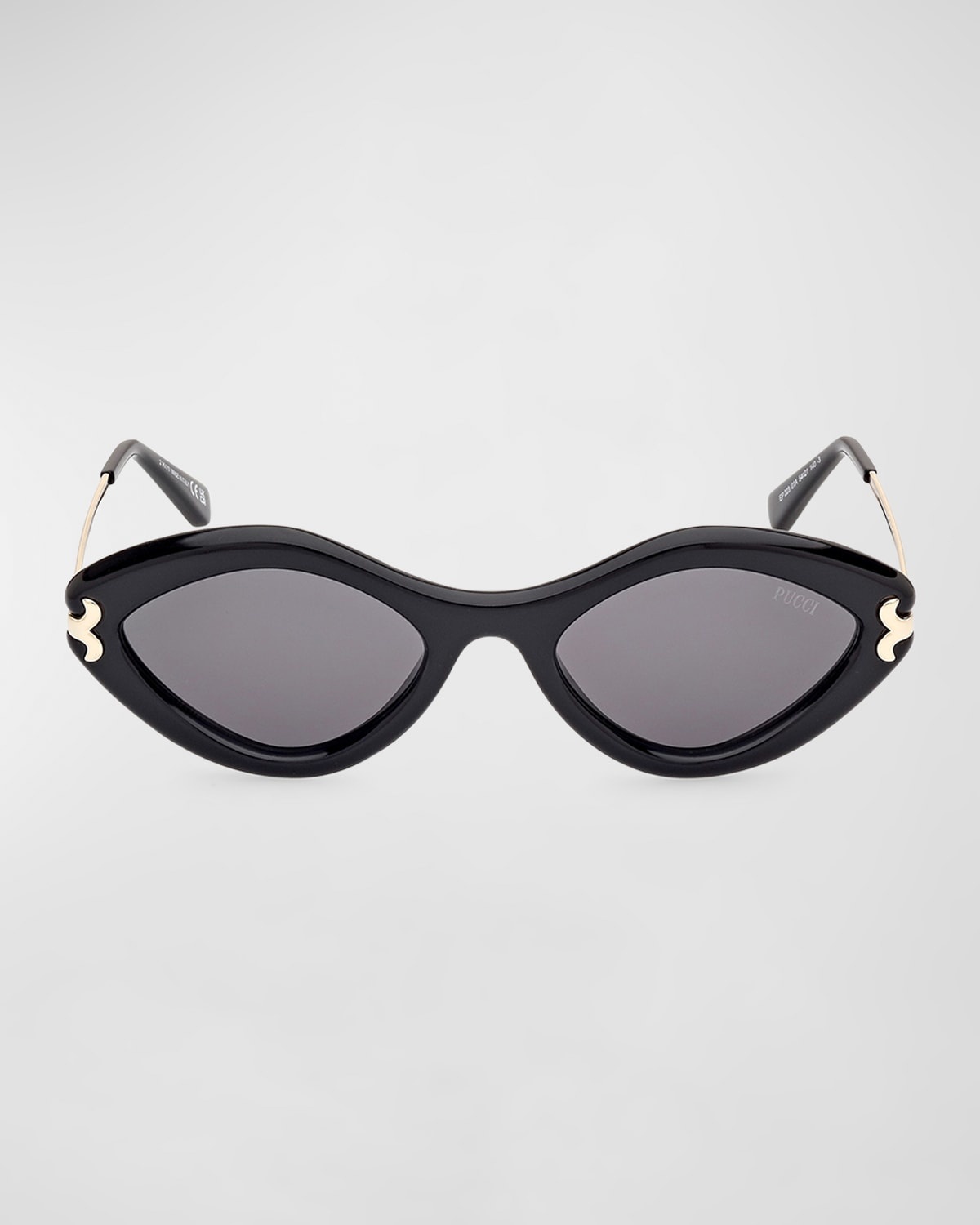 Logo Acetate & Metal Oval Sunglasses - 3