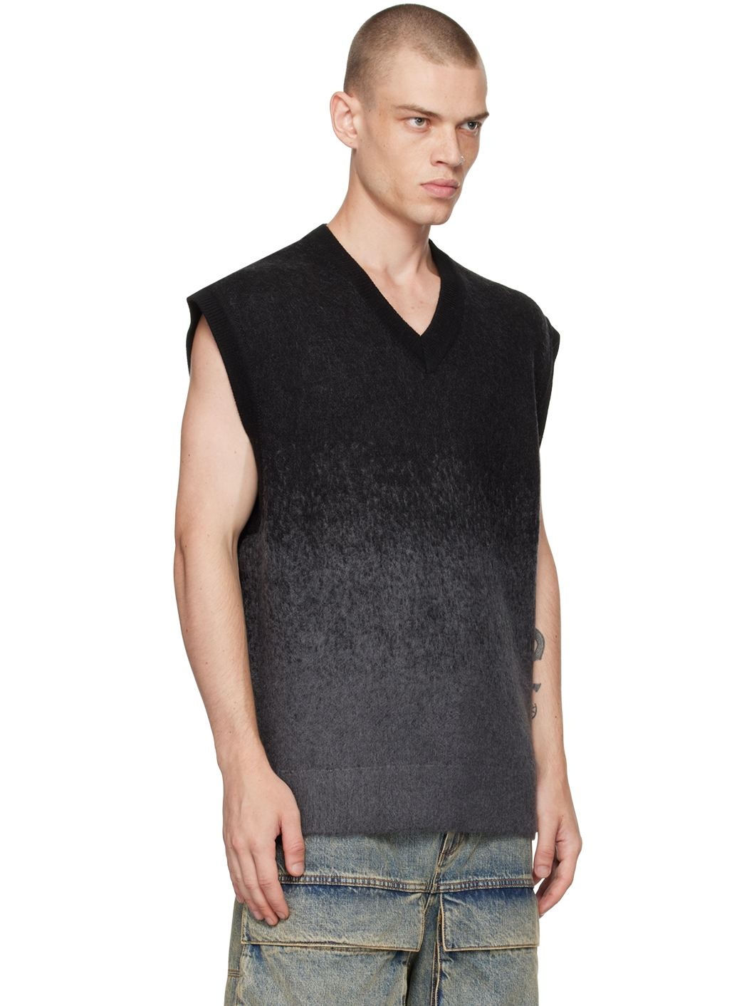 Black & Gray Gradient Vest - 2