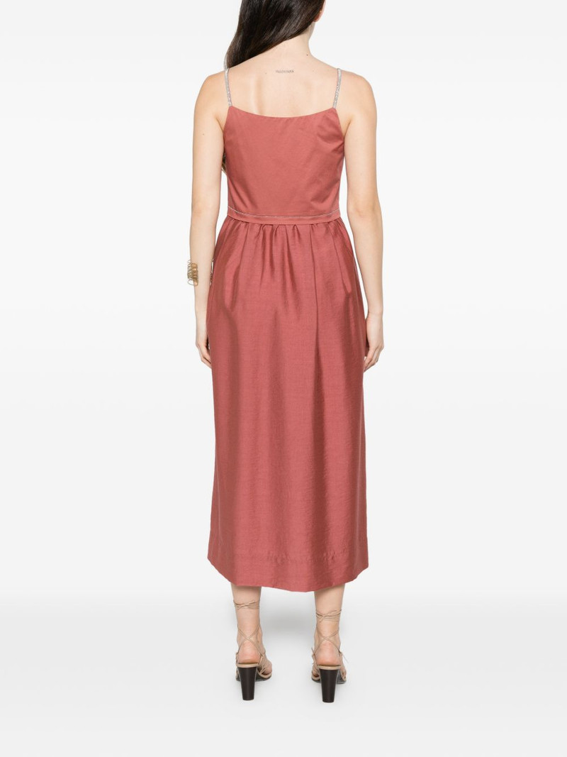 bead-embellished pleated midi dress 4