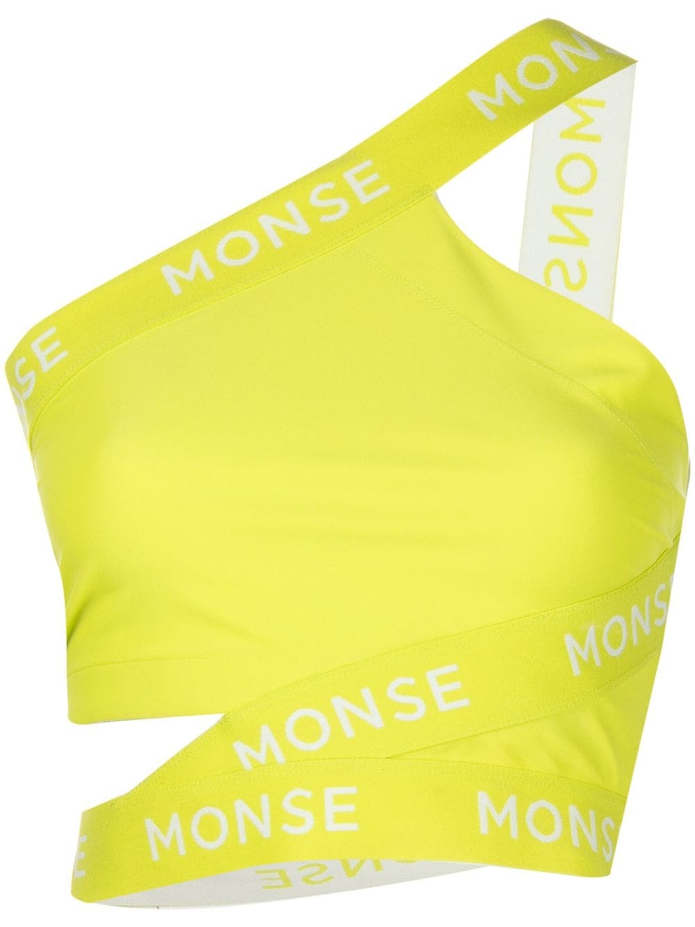logo-print zigzag cropped top - 1