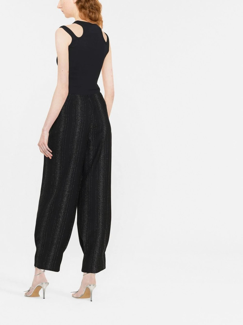 lurex-detail balloon-leg trousers 3