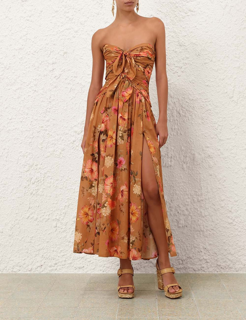 Zimmermann MAHON TIE FRONT MIDI DRESS outlook
