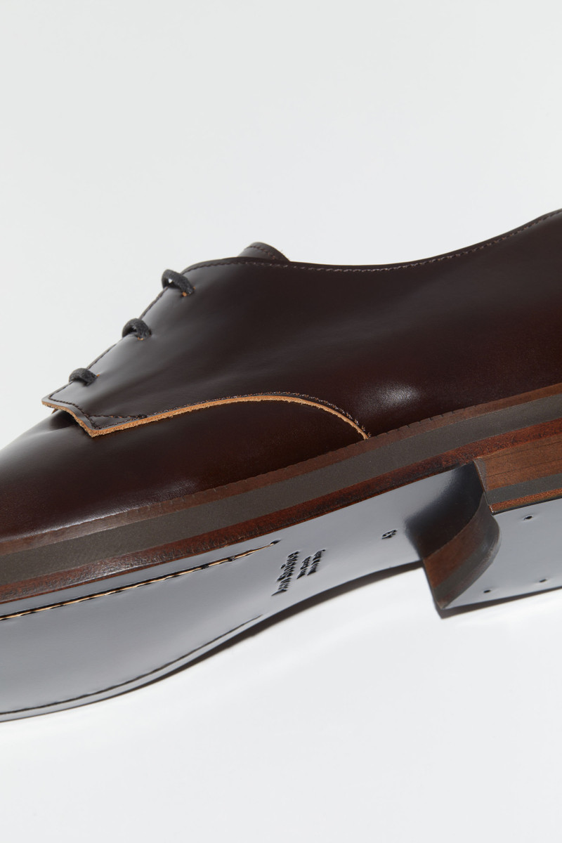Leather derby shoes - Cognac brown/brown 6