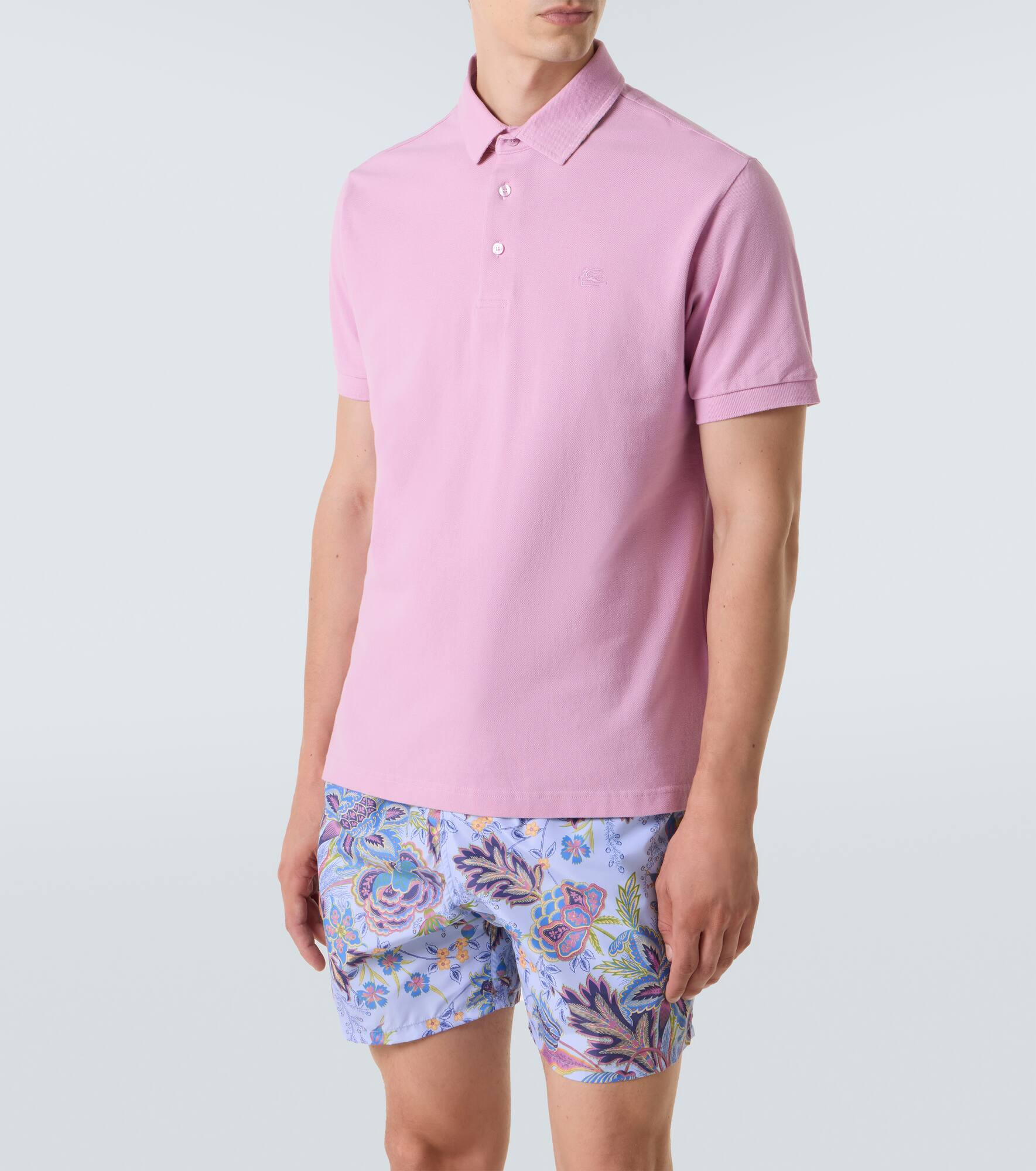 Cotton piqué polo shirt - 3