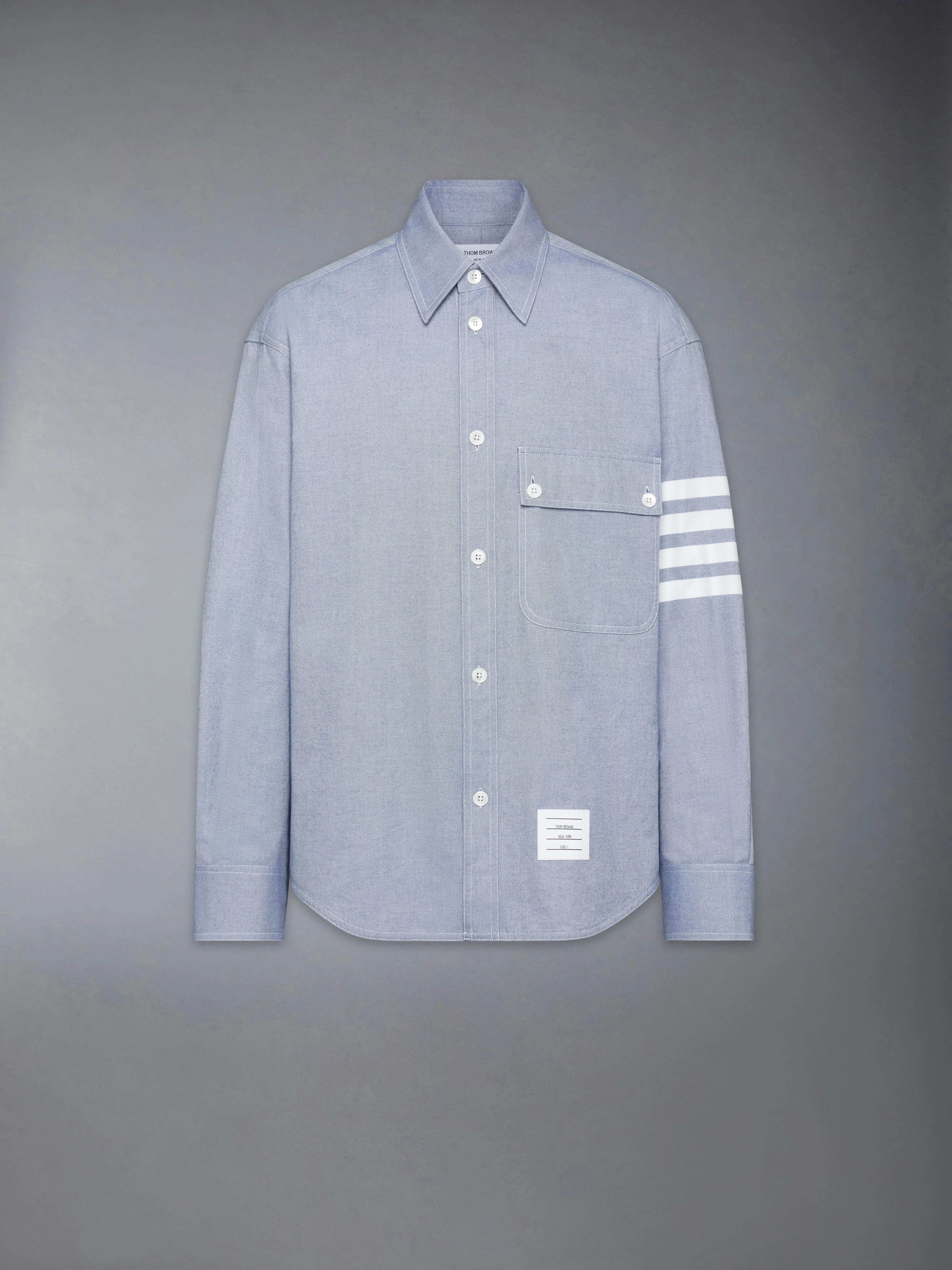 WOVEN FLANNEL 4-BAR OVERSIZED SHIRT - 1