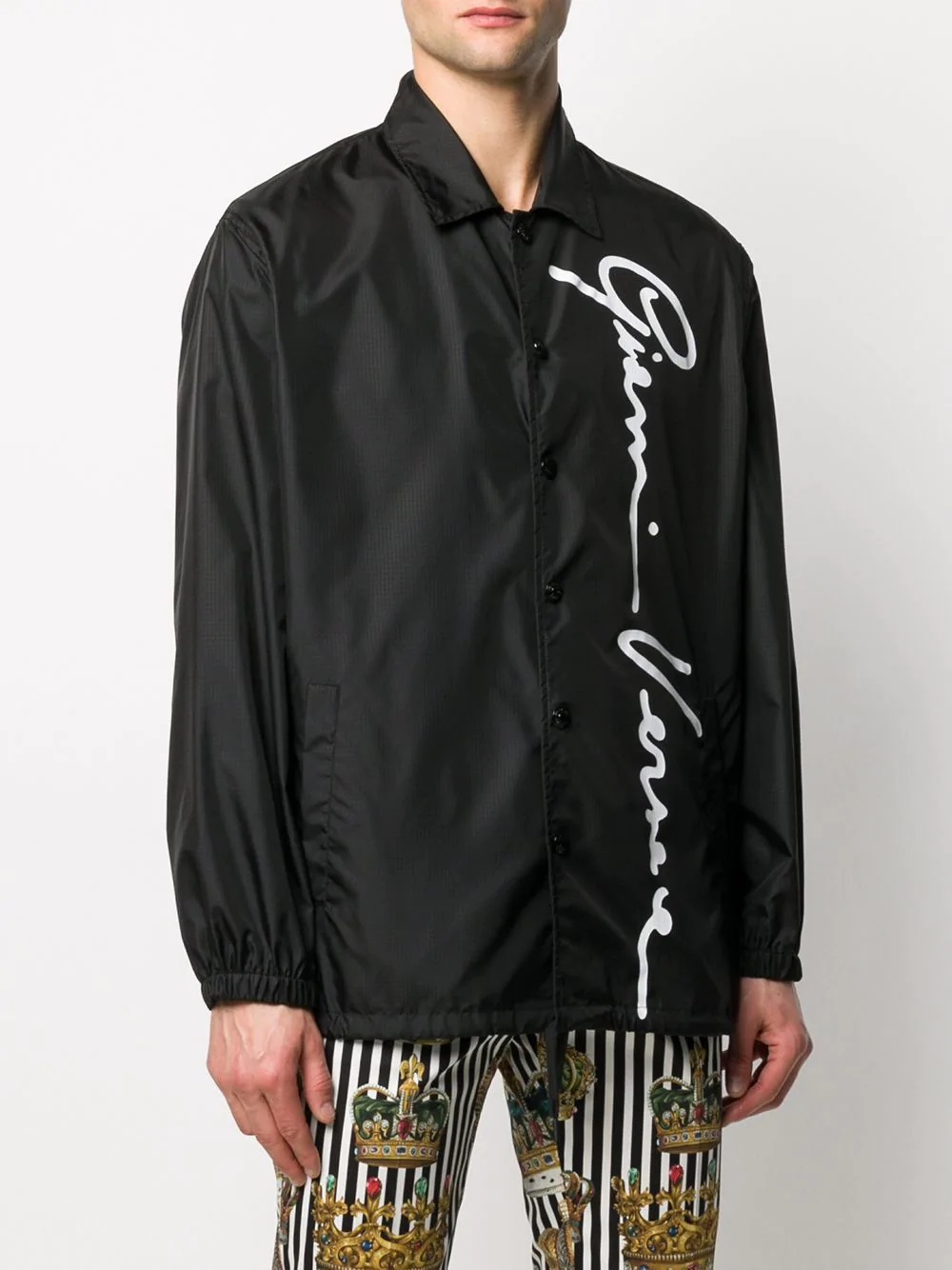 logo print jacket - 3