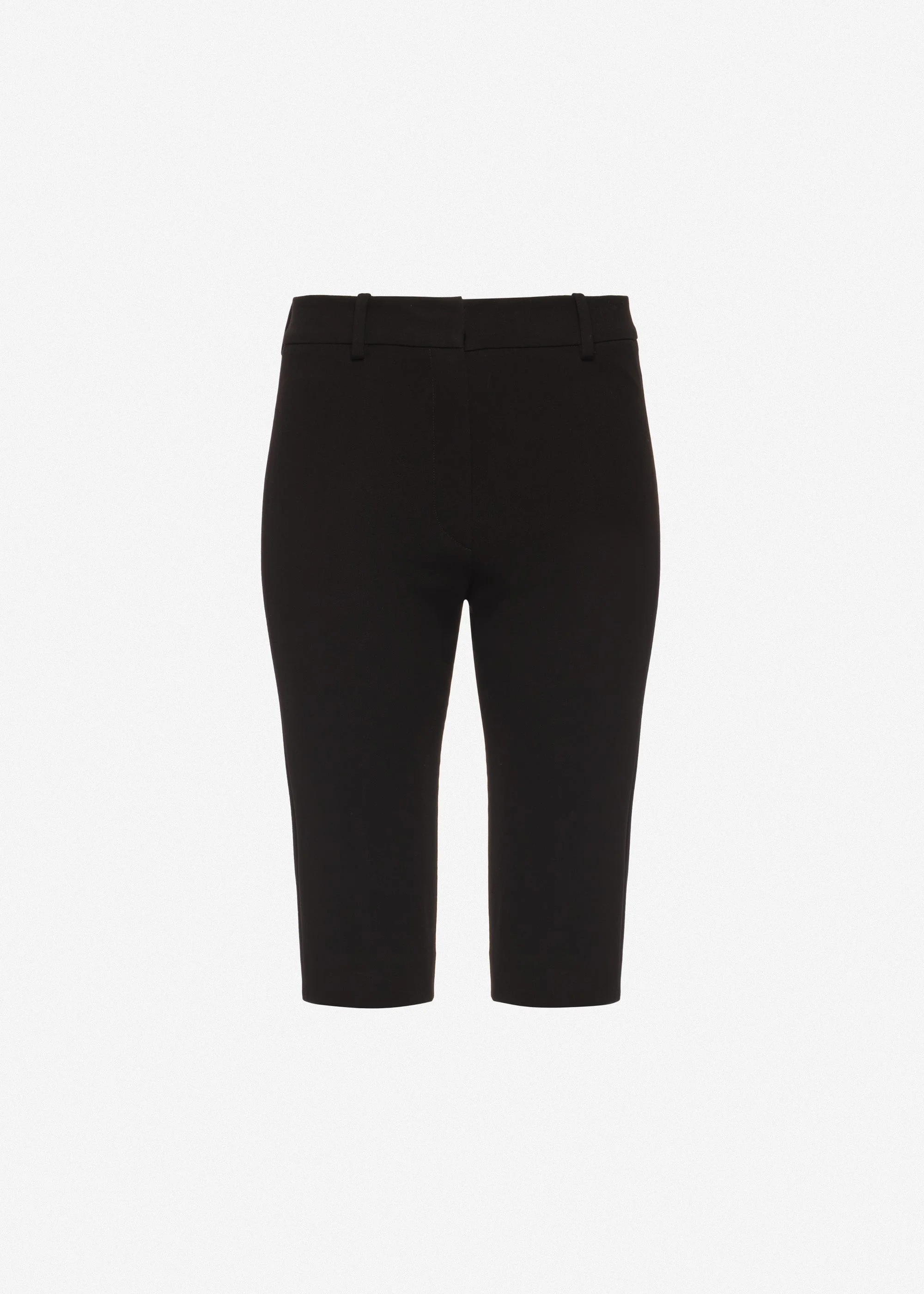 Tailored knee-length fitted pants in black - 1