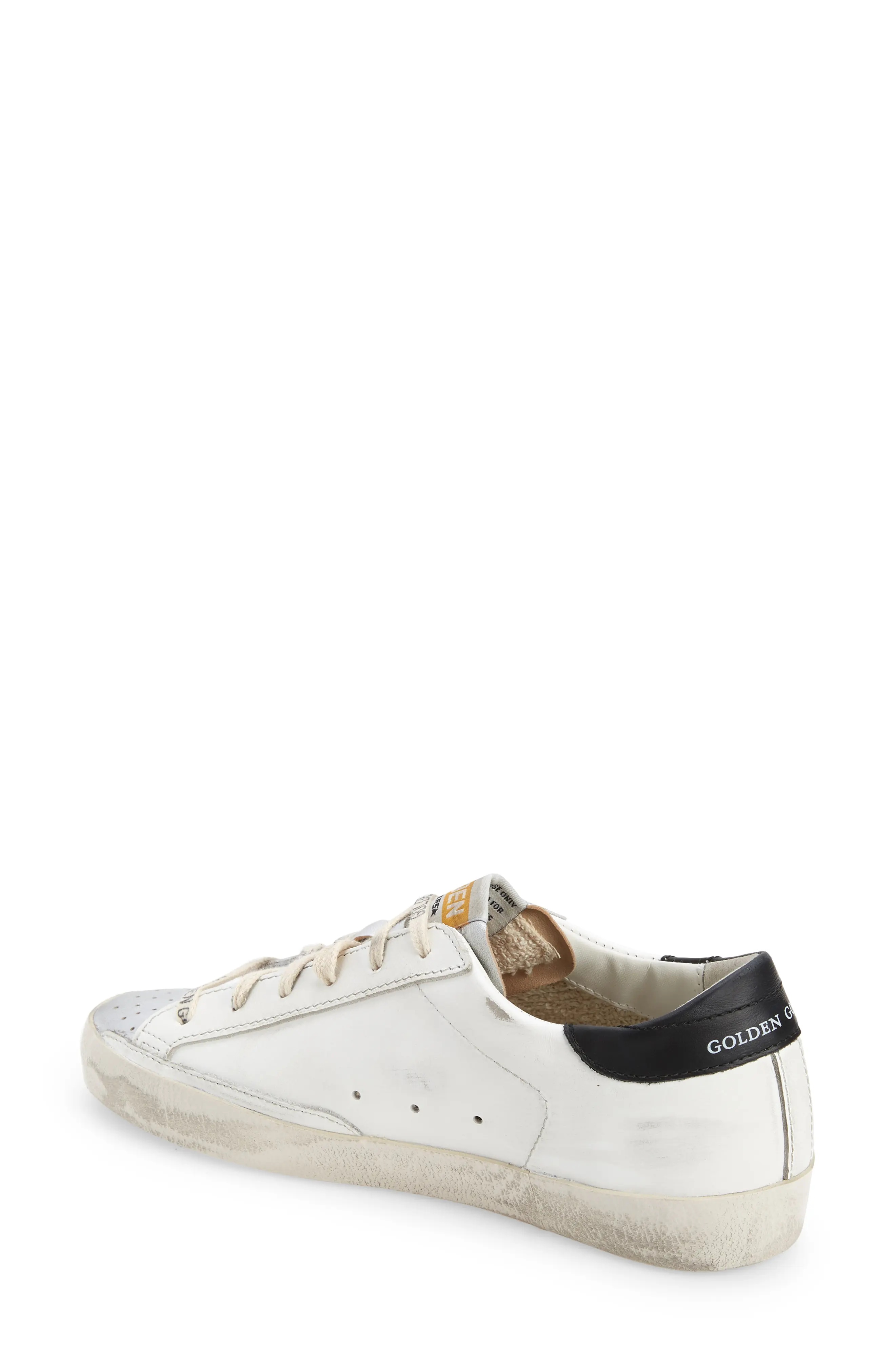 Super-Star Low Top Sneaker in White/Taupe - 2