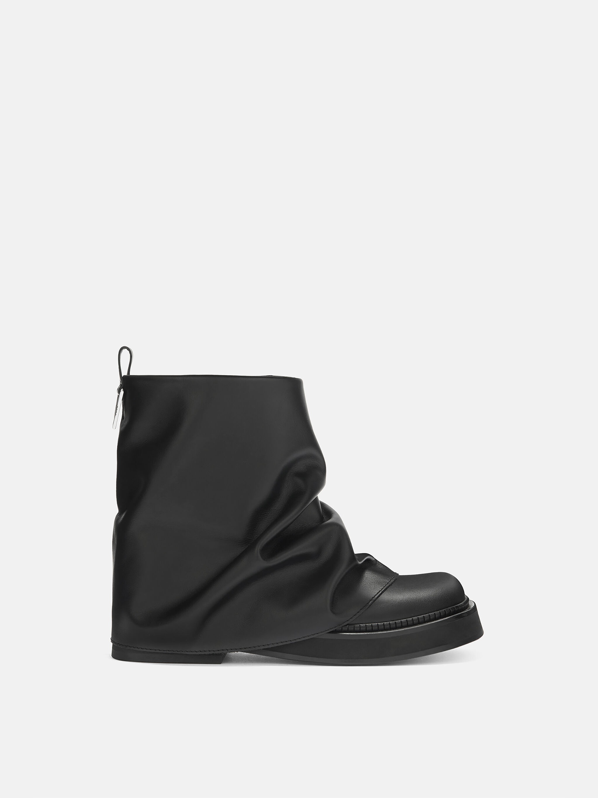 THE ATTICO ''MINI ROBIN'' BLACK COMBAT BOOT | REVERSIBLE