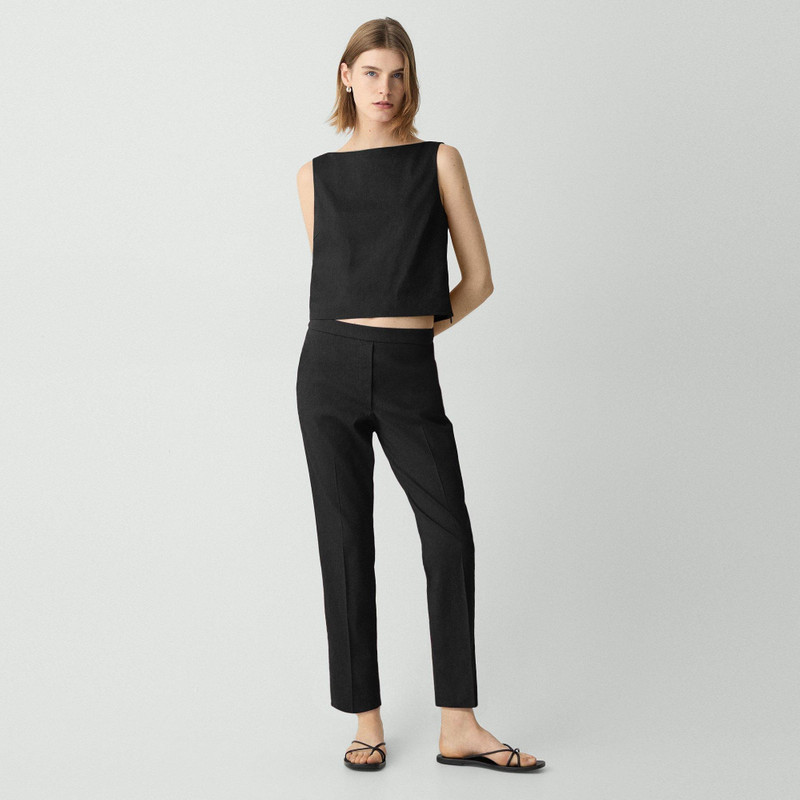 Theory Sleeveless Boatneck Top in Good Linen outlook