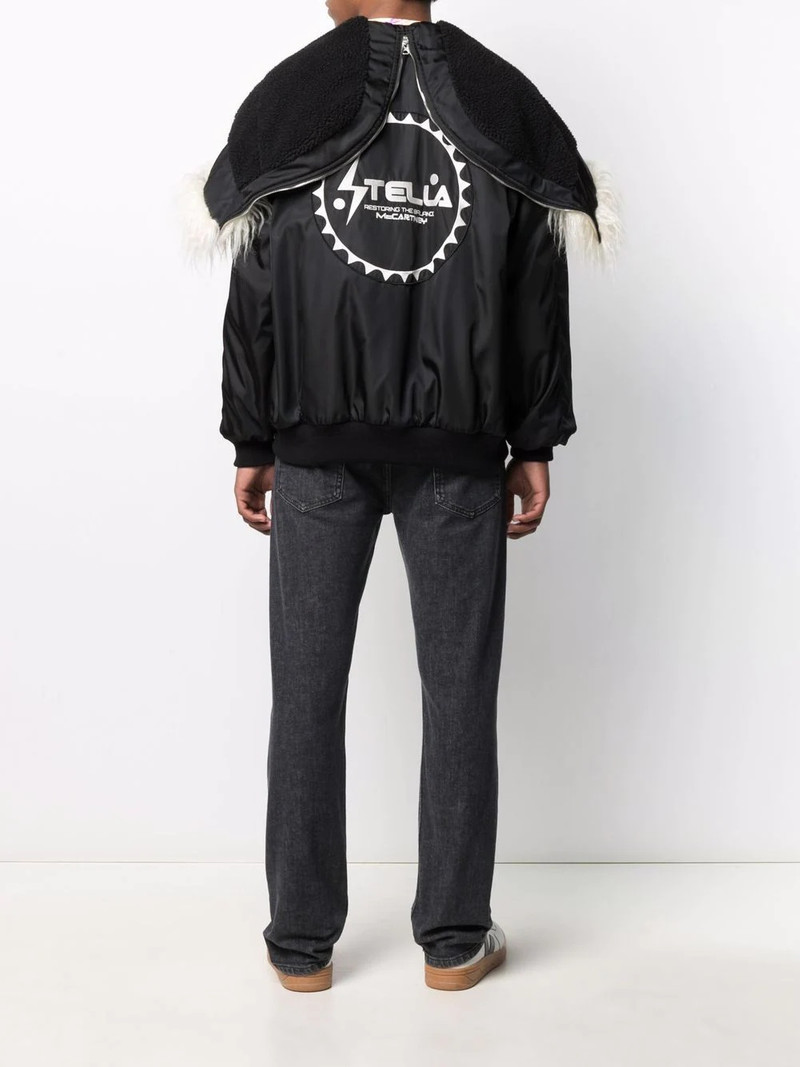 logo-embroidered hooded jacket 7