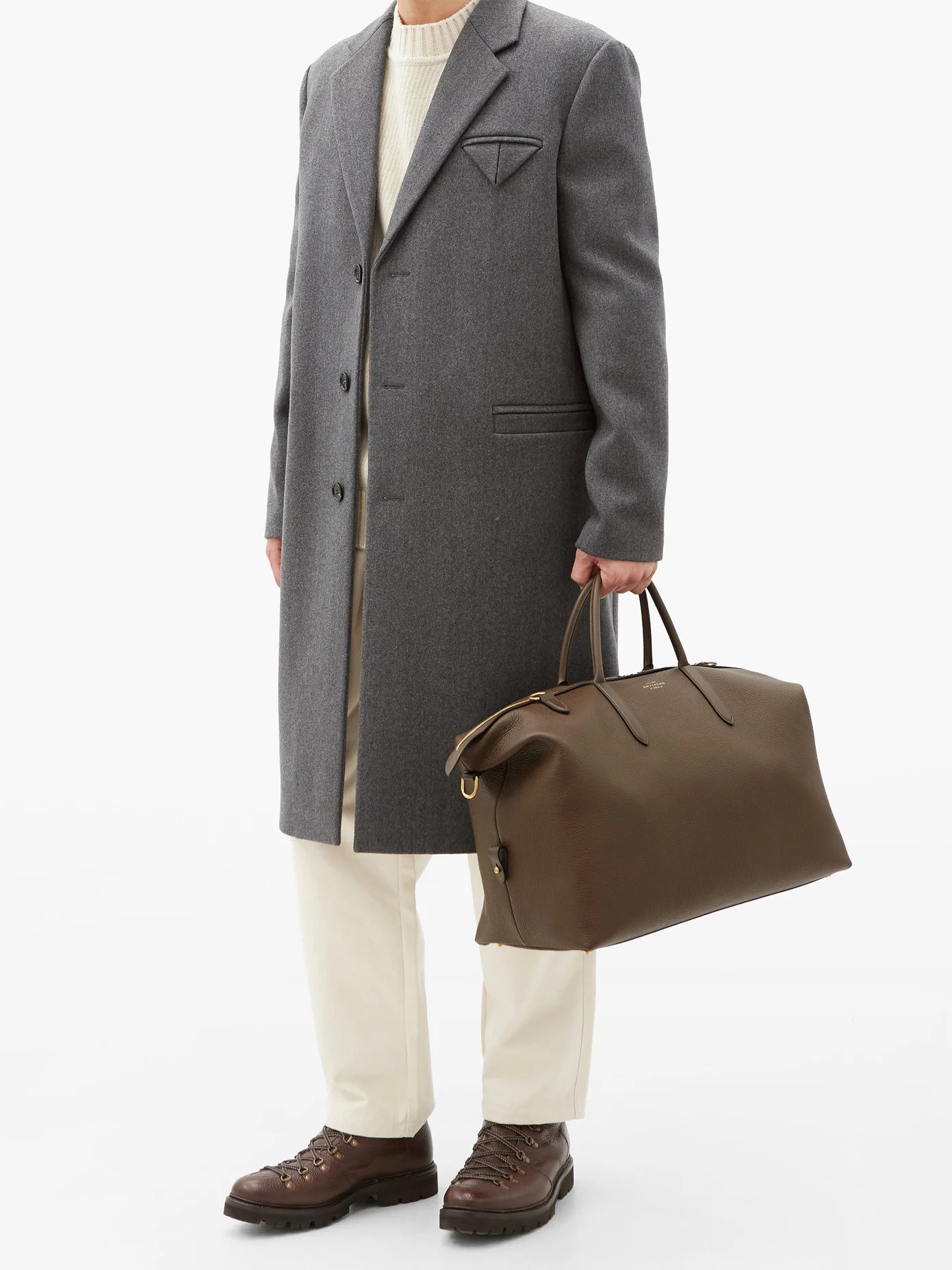 Ludlow grained-leather holdall - 2