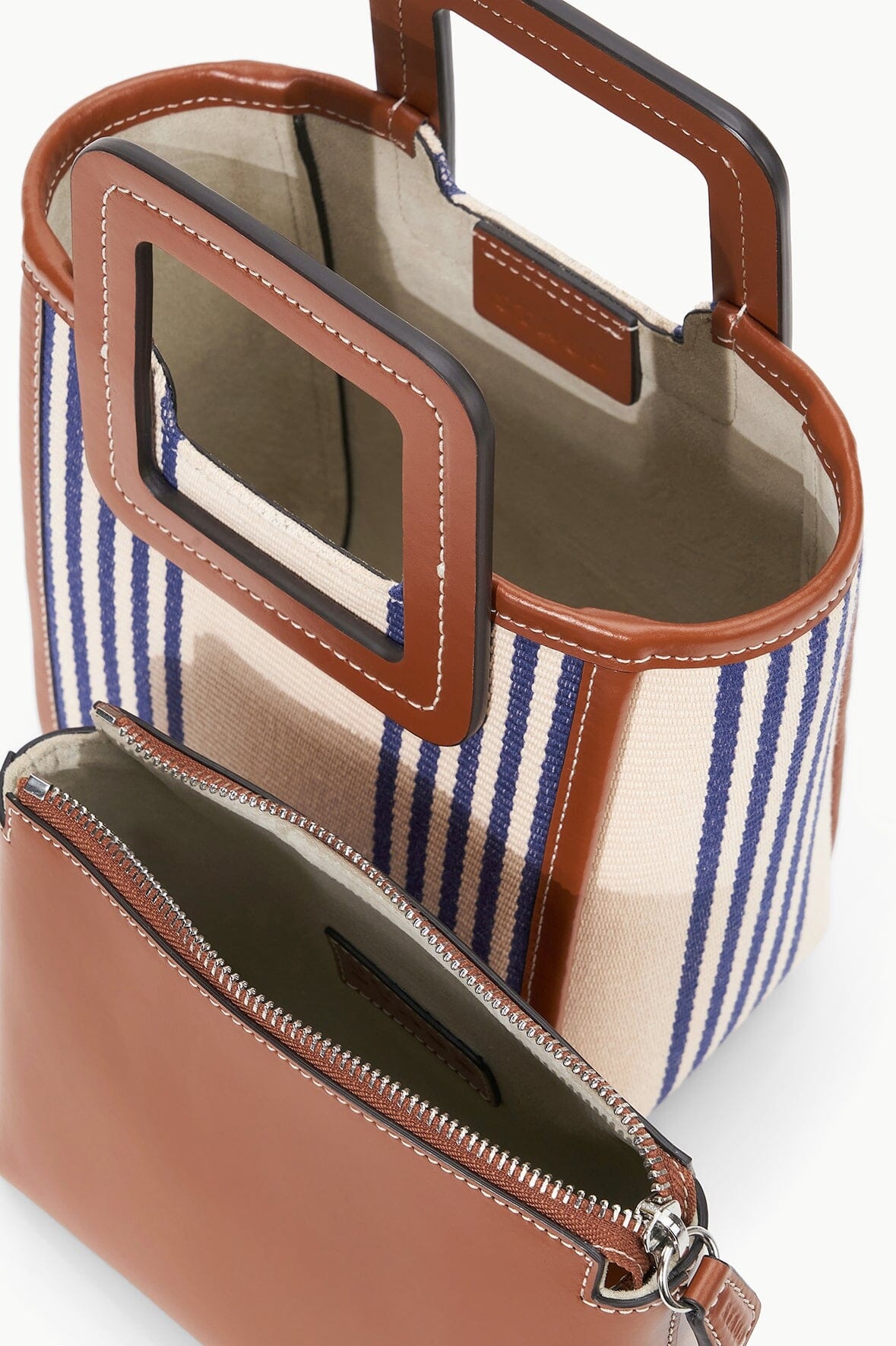 STAUD MINI SHIRLEY BAG MARINE BAYADERE STRIPE - 5