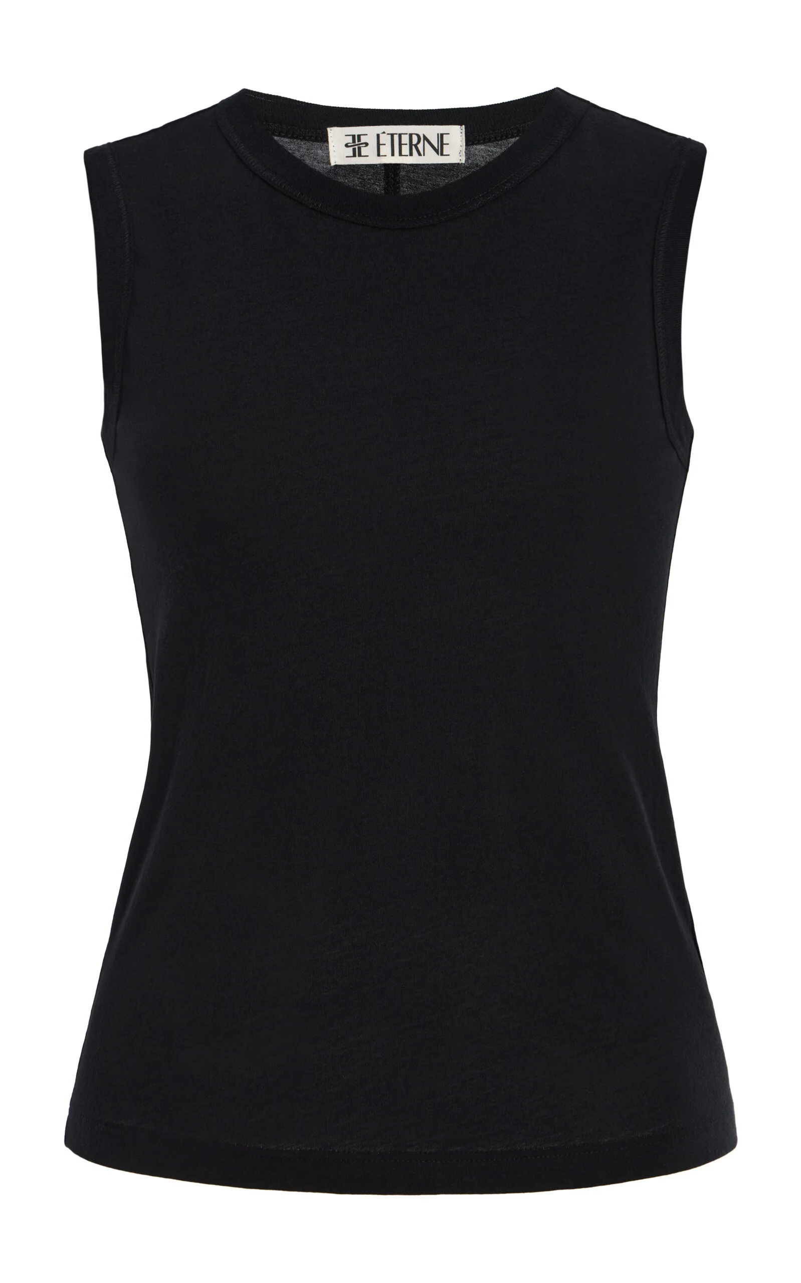 Fitted Cotton-Modal Muscle Tank Top black - 1