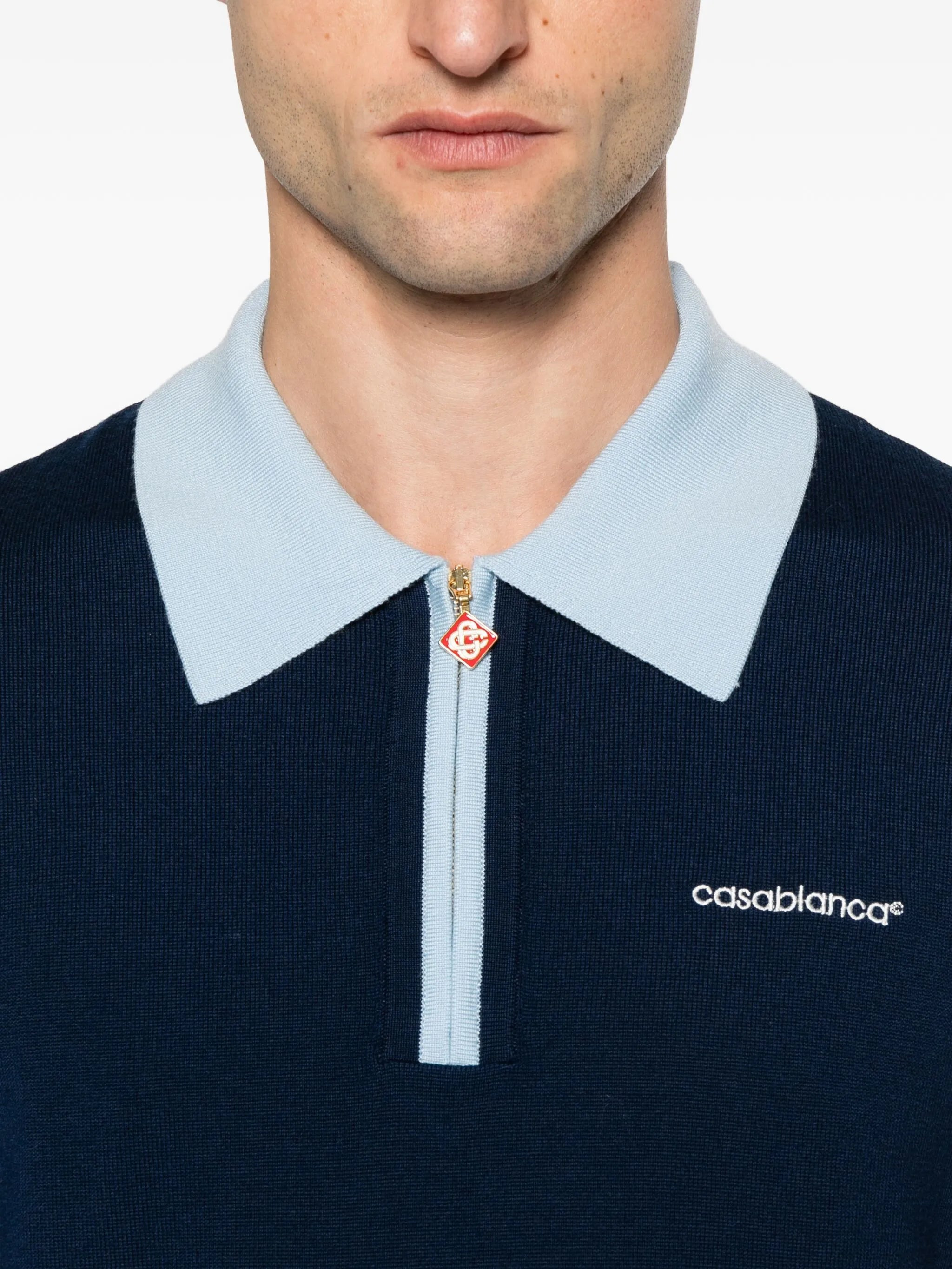 zip-front polo shirt - 4