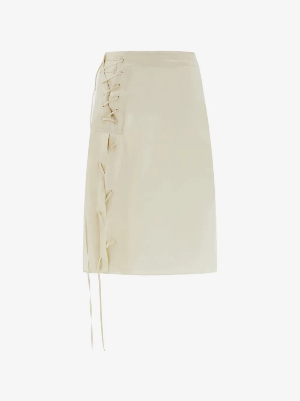 satin skirt with string tie detail - 1