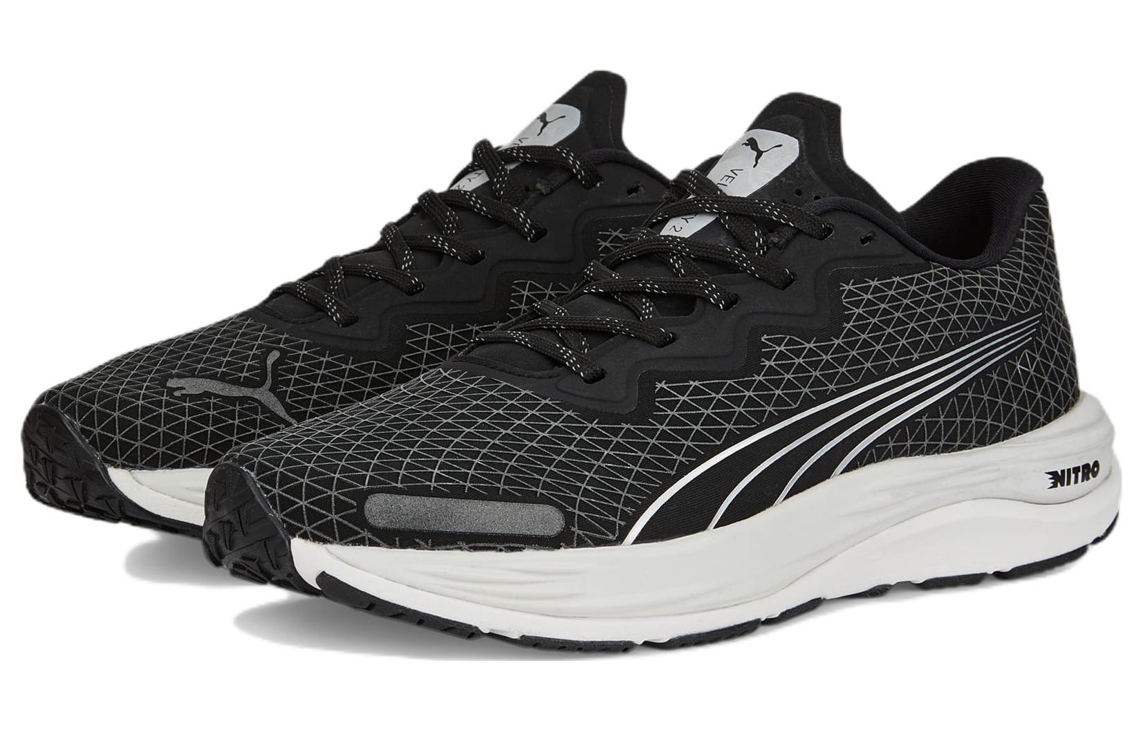 (WMNS) PUMA Velocity Nitro 2 Wtr 'Black White' 376918-01 - 3
