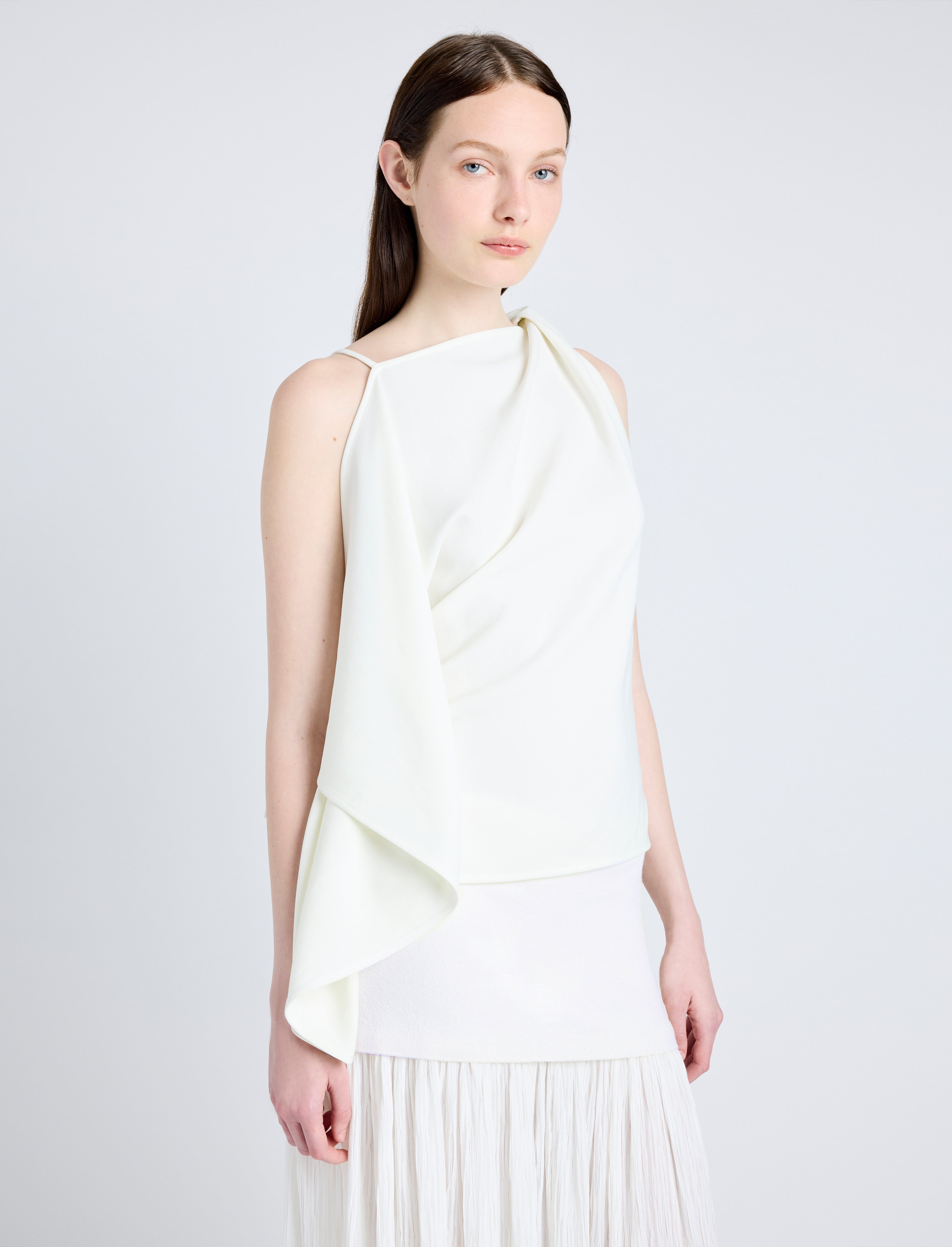 Paige Skirt in Pleated Crepe Chiffon - 5