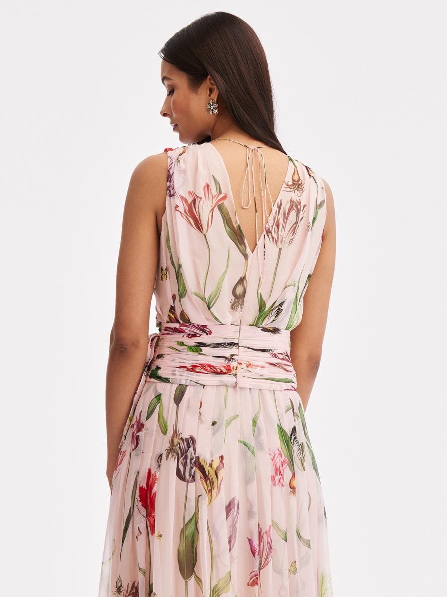 TULIP MANIA CHIFFON WRAP BLOUSE - 3