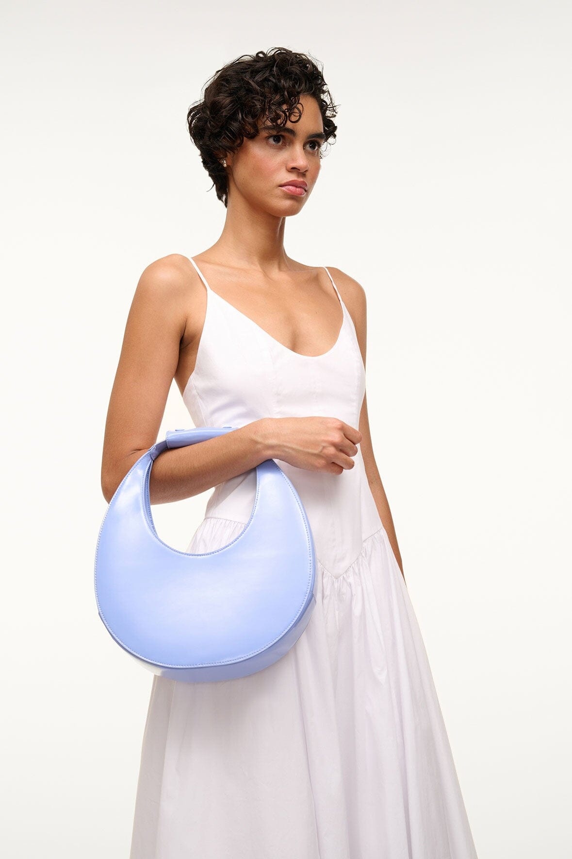 STAUD MOON BAG BLUE HYDRANGEA - 2