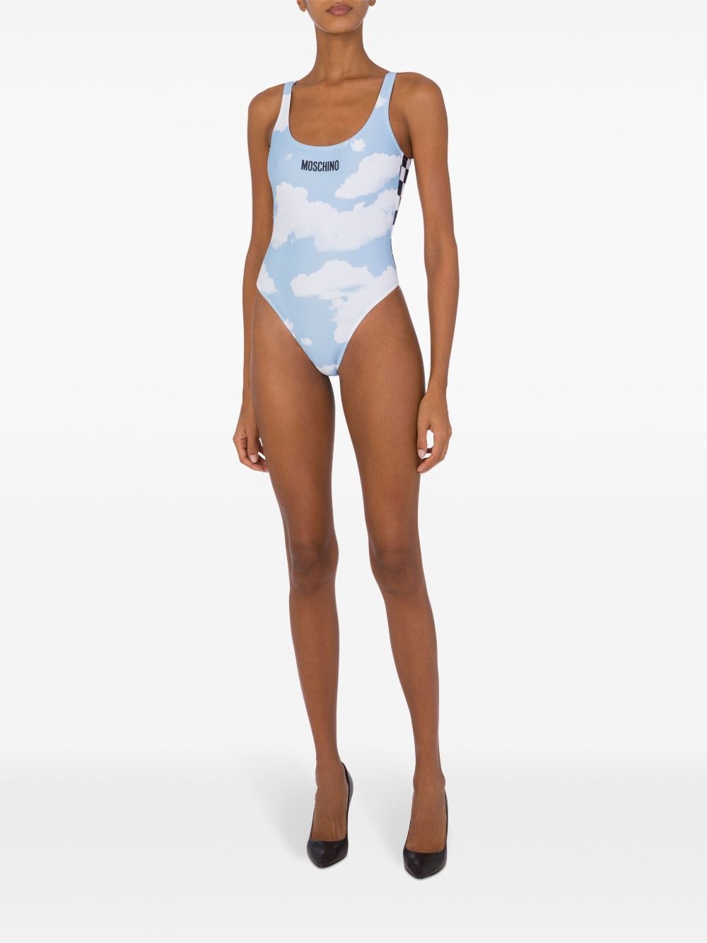 cloud-print swimsuit - 3