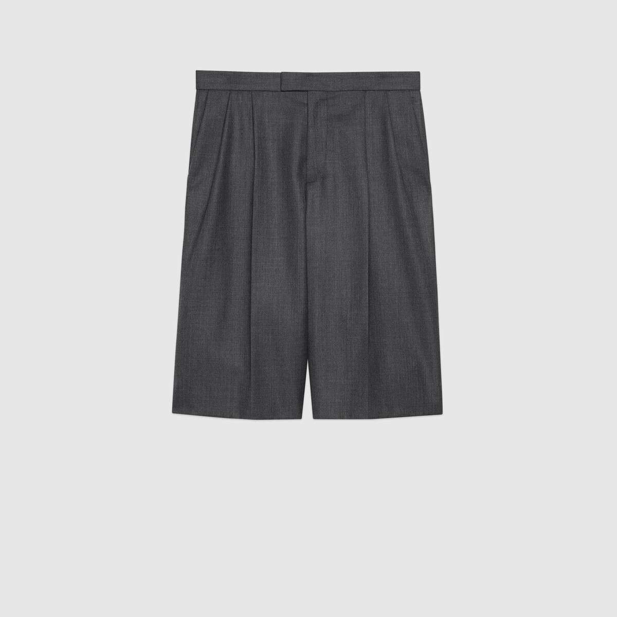 Wool grisaille Bermuda shorts - 1