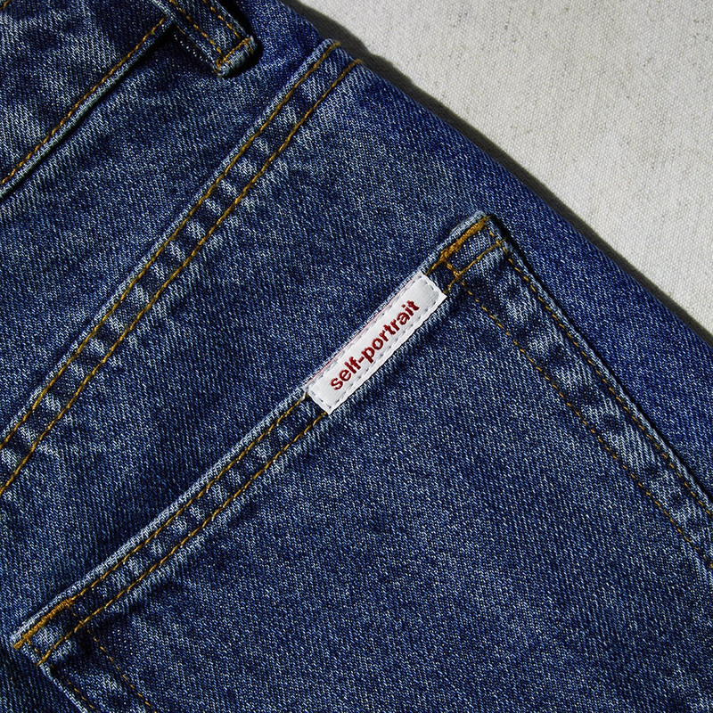 Blue Denim Cropped High Rise Trouser 6