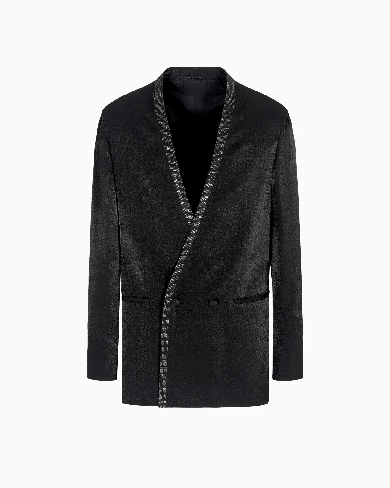 UPTON LINE TUXEDO JACKET IN A VISCOSE BLEND WITH RHINESTONES - 1