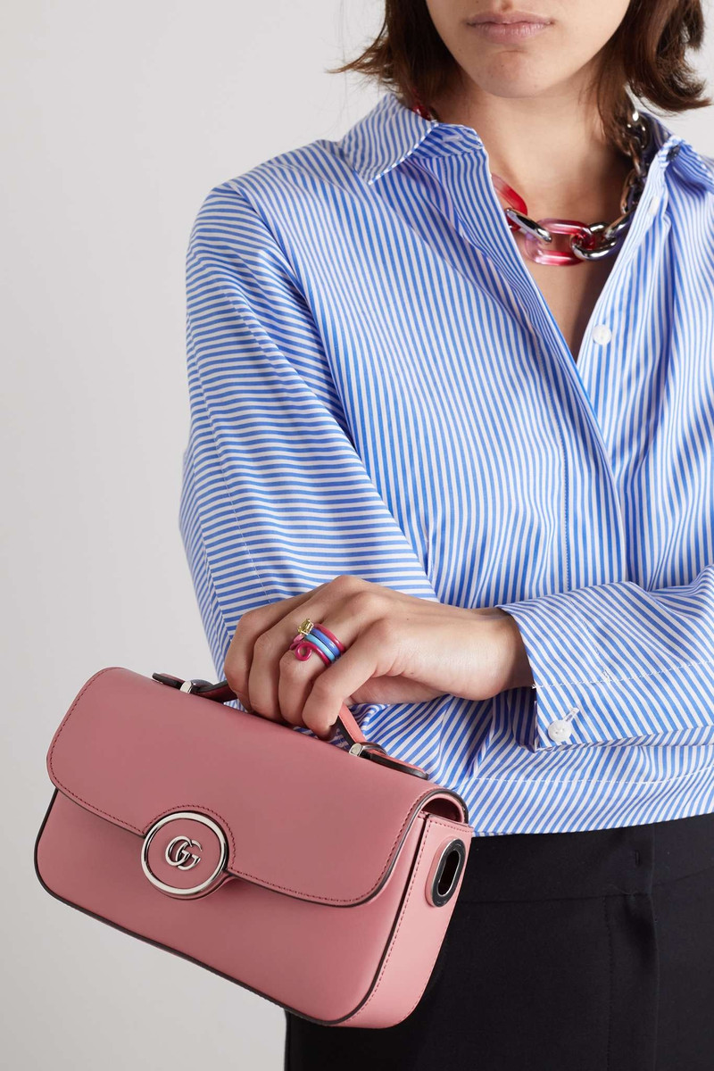 GUCCI Embellished leather shoulder bag outlook