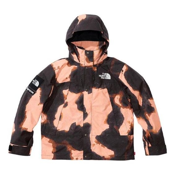 Supreme x The North Face Bleached Denim Print Mountain Jacket 'Beige Black' SUP-FW21-367 - 1