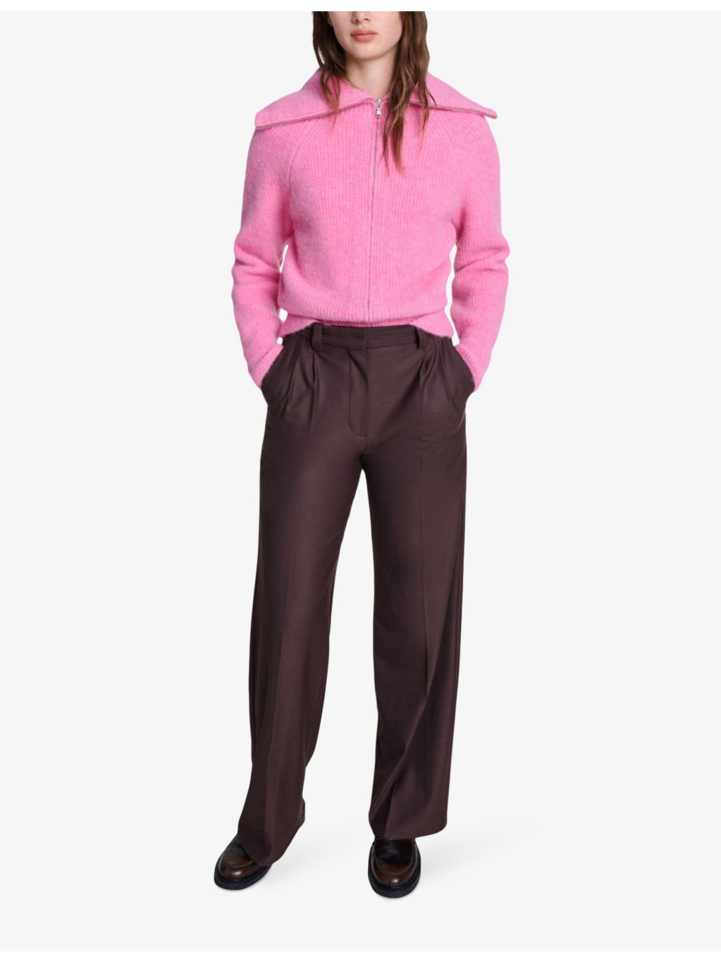 Straight-leg high-rise woven trousers - 5