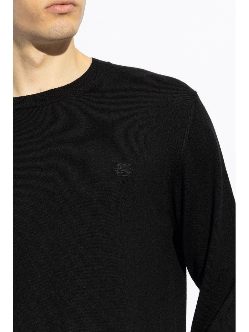Pegaso-embroidered wool jumper 5