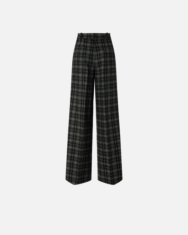 PINKO WIDE-LEG TROUSERS IN YARN-DYED CHECK outlook