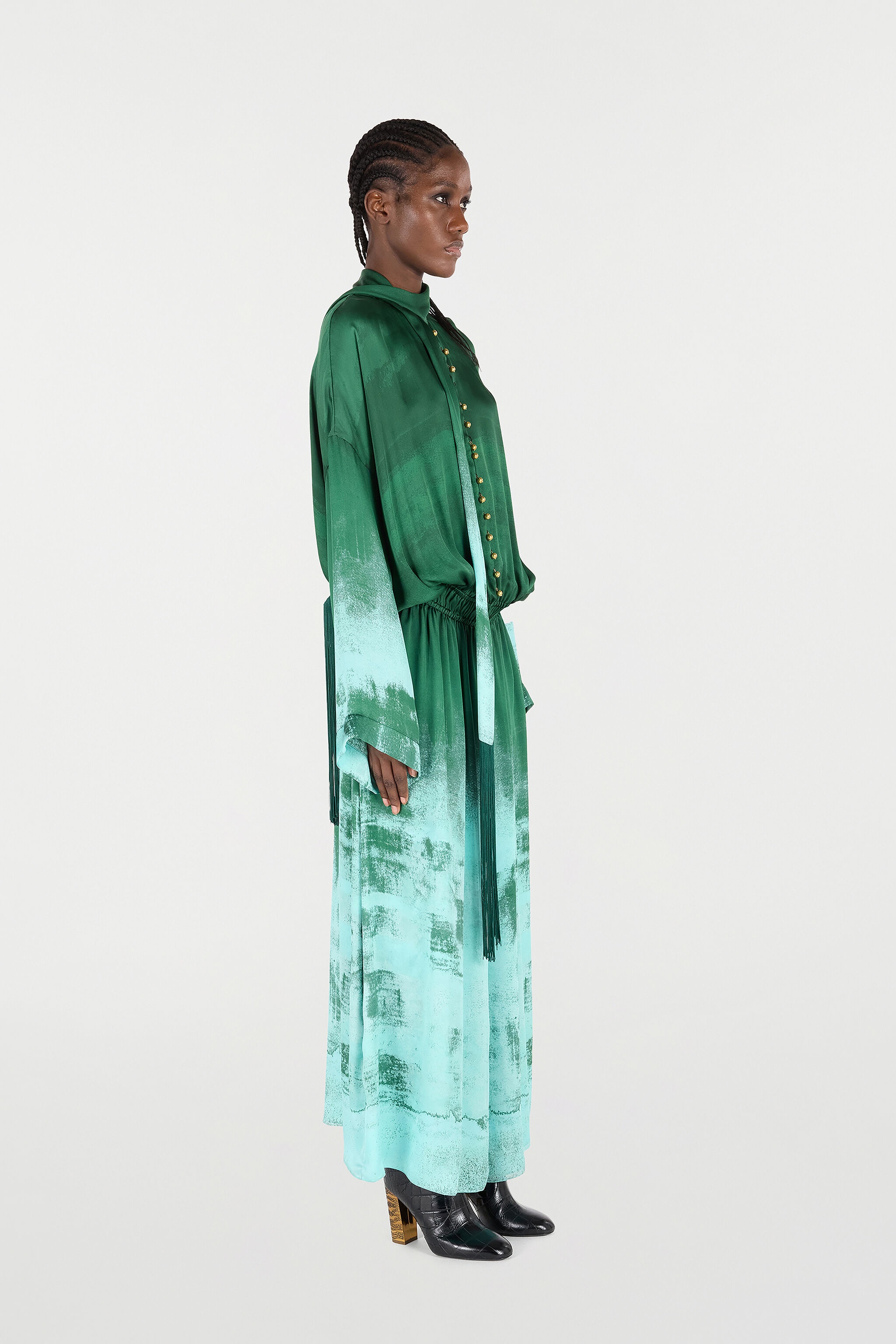 Shirt Dress in Pure Silk - 3