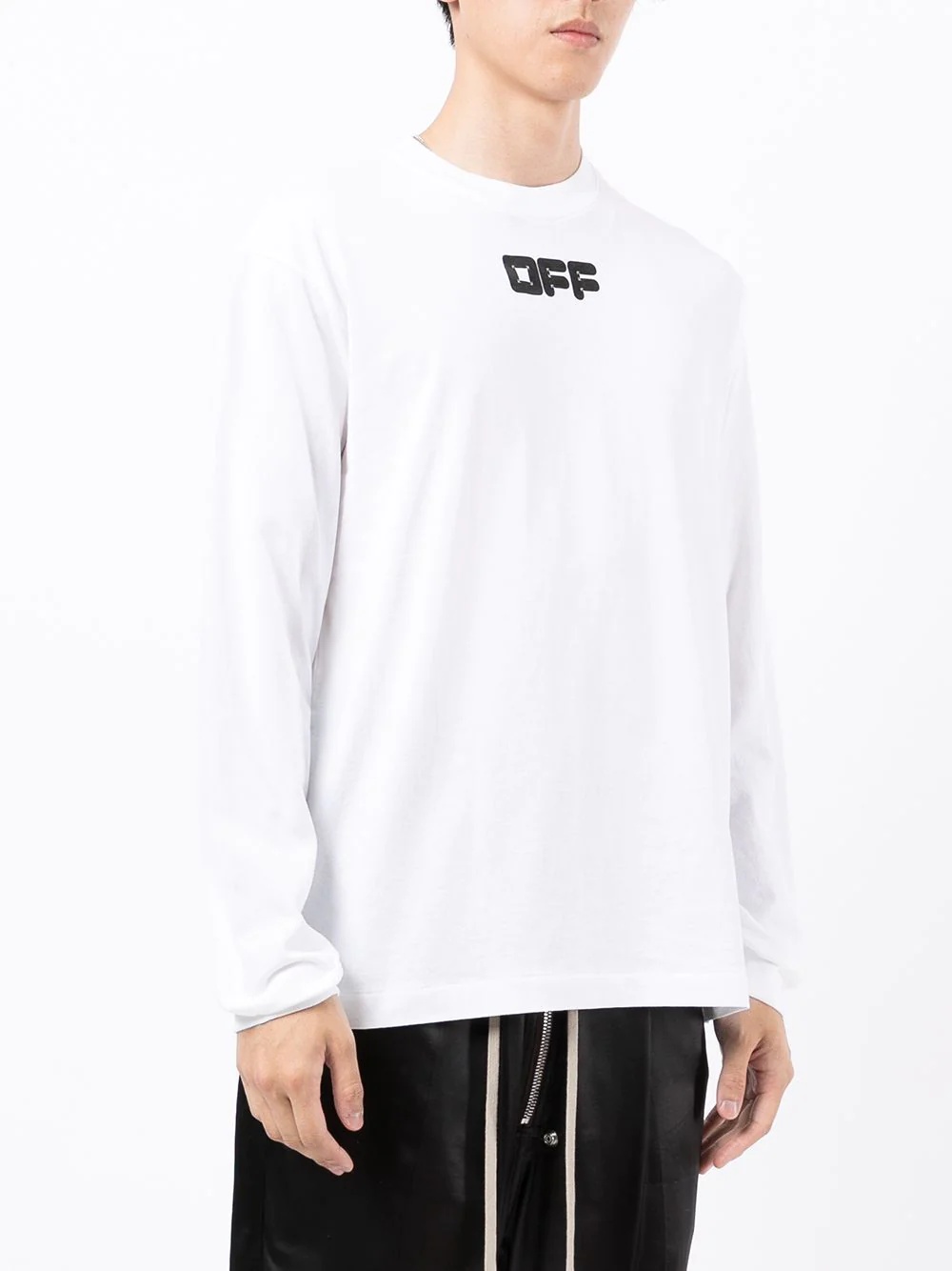 logo-print long-sleeve top - 3