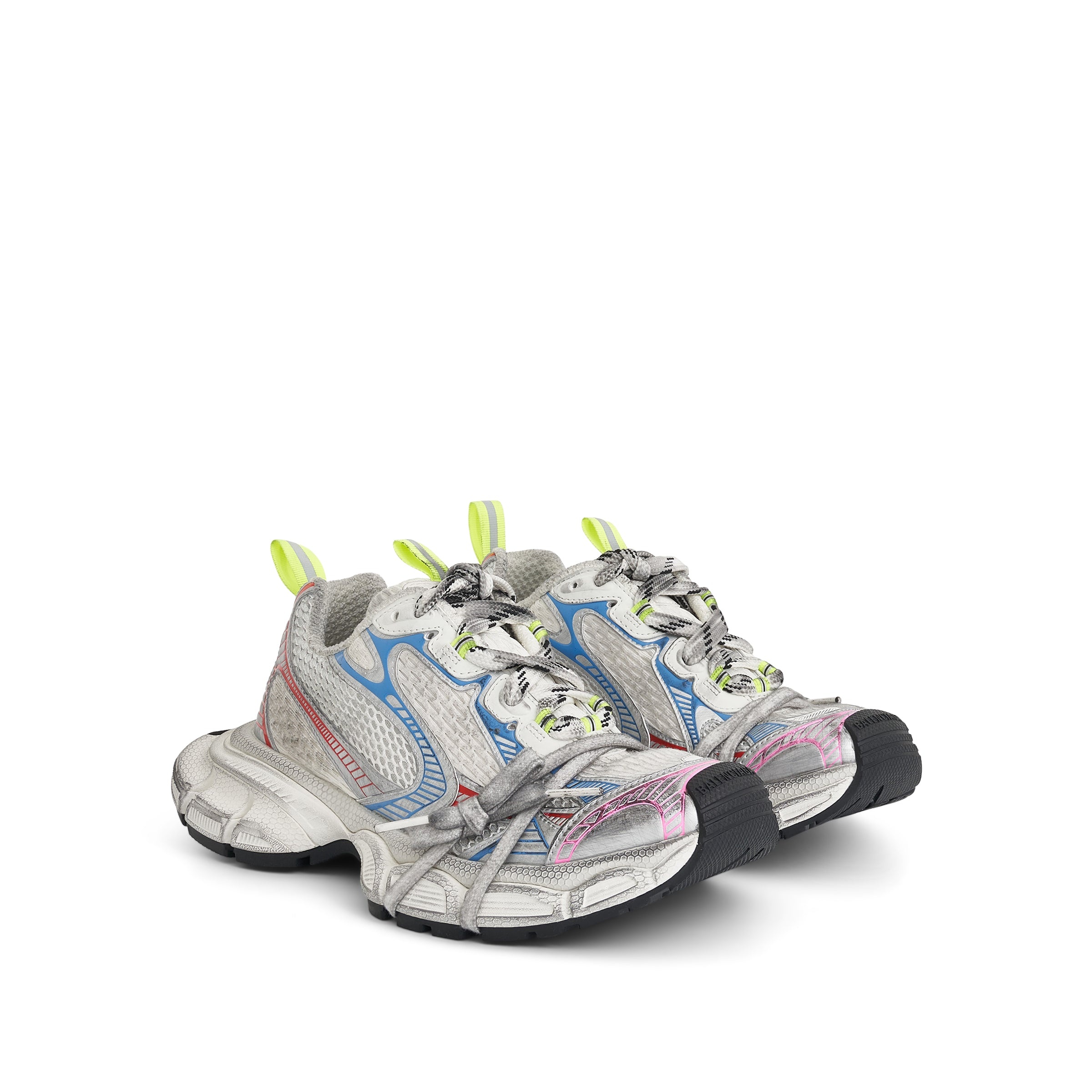 3XL Sneakers in White/Red/Blue - 2