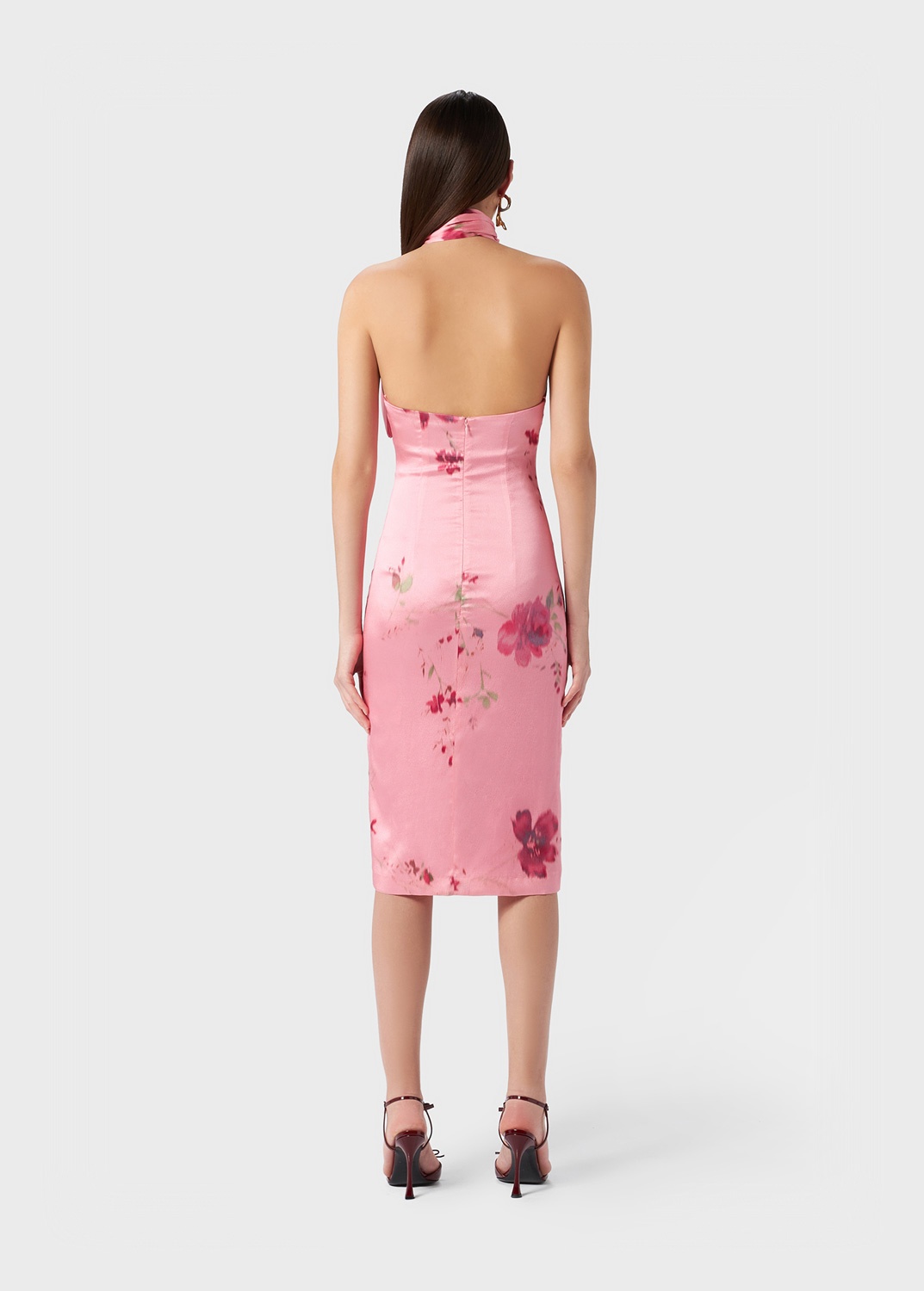 ROSES PRINT SILK DRESS - 4