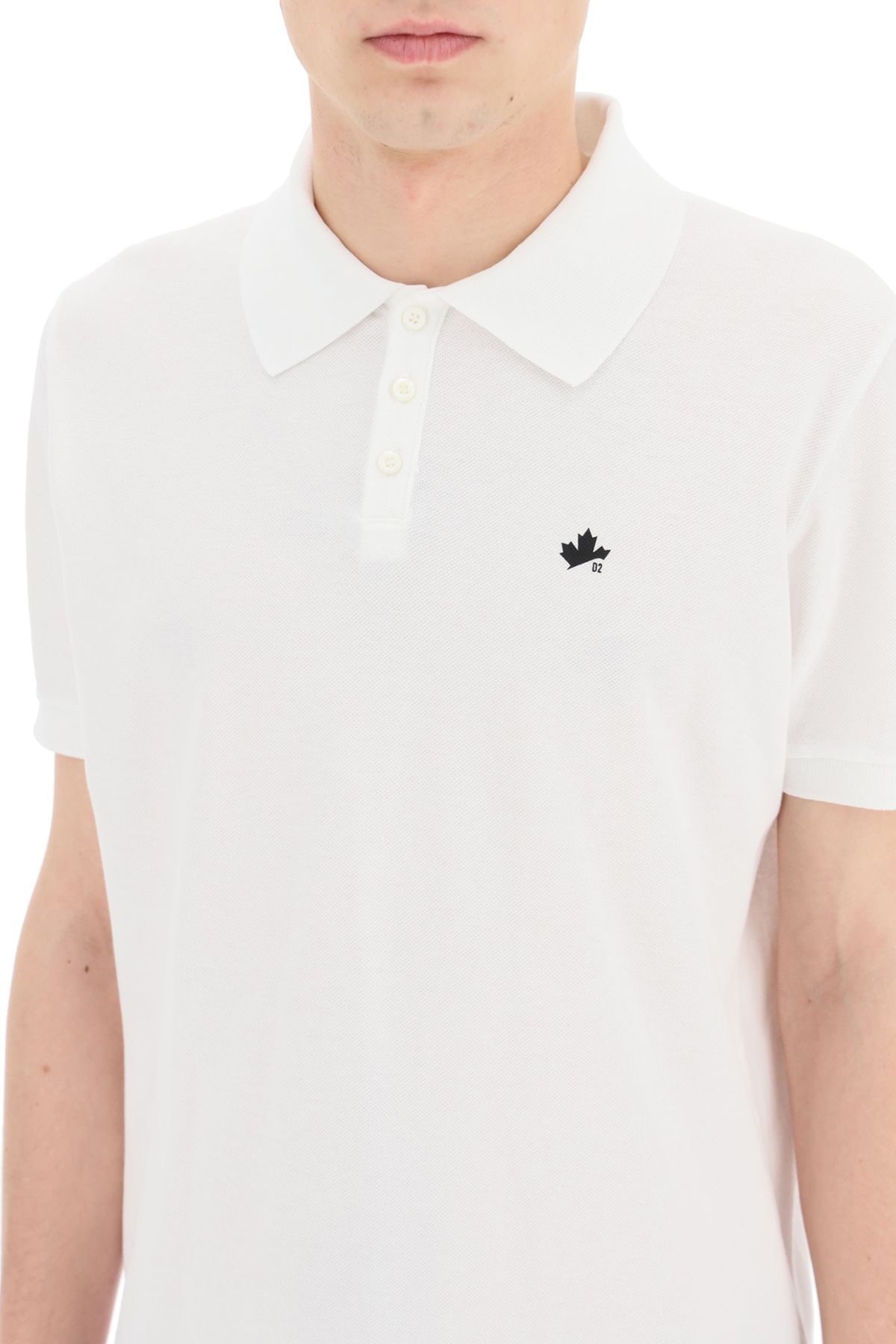 POLO SHIRT WITH D2 MICRO PRINT - 5