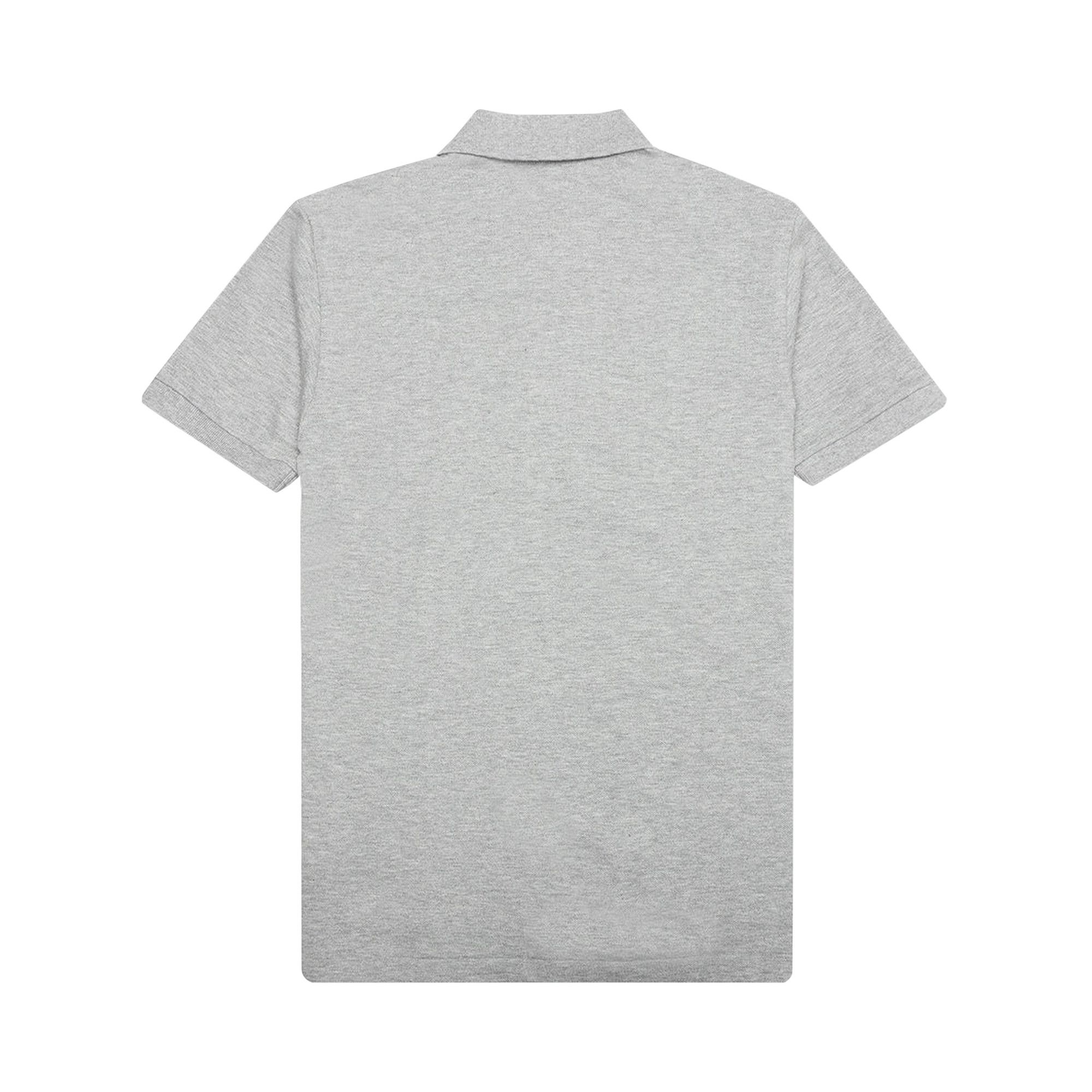 Comme des Garçons PLAY Stacked Heart Polo Shirt 'Grey/Black' - 2