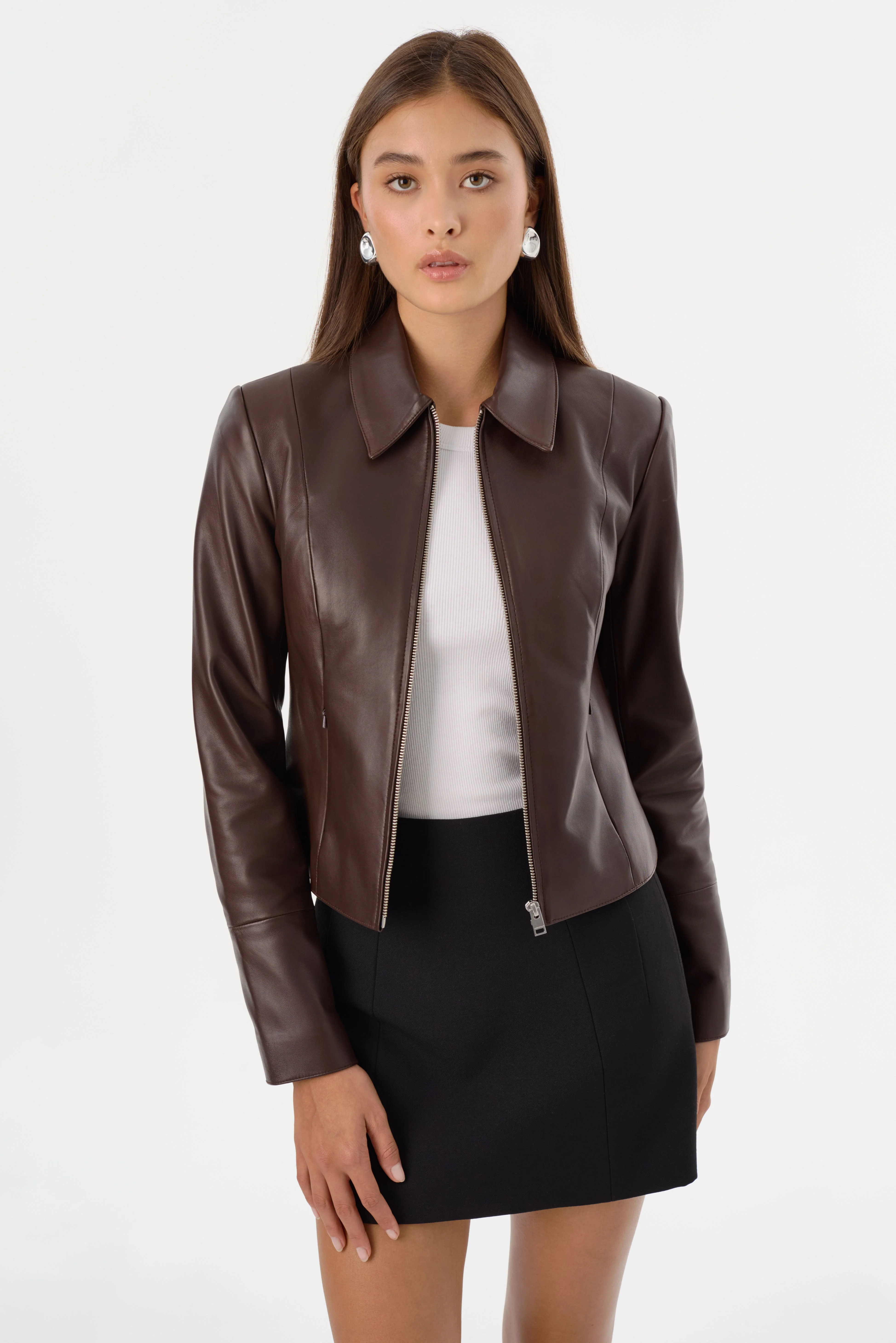 OCEANA | Fitted Leather Jacket - 1