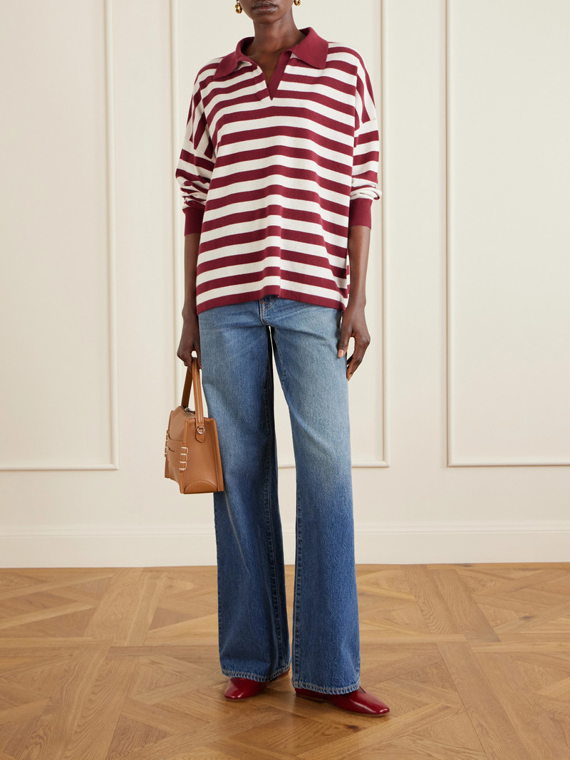 arch4 Victoria Striped Cashmere Polo Shirt outlook