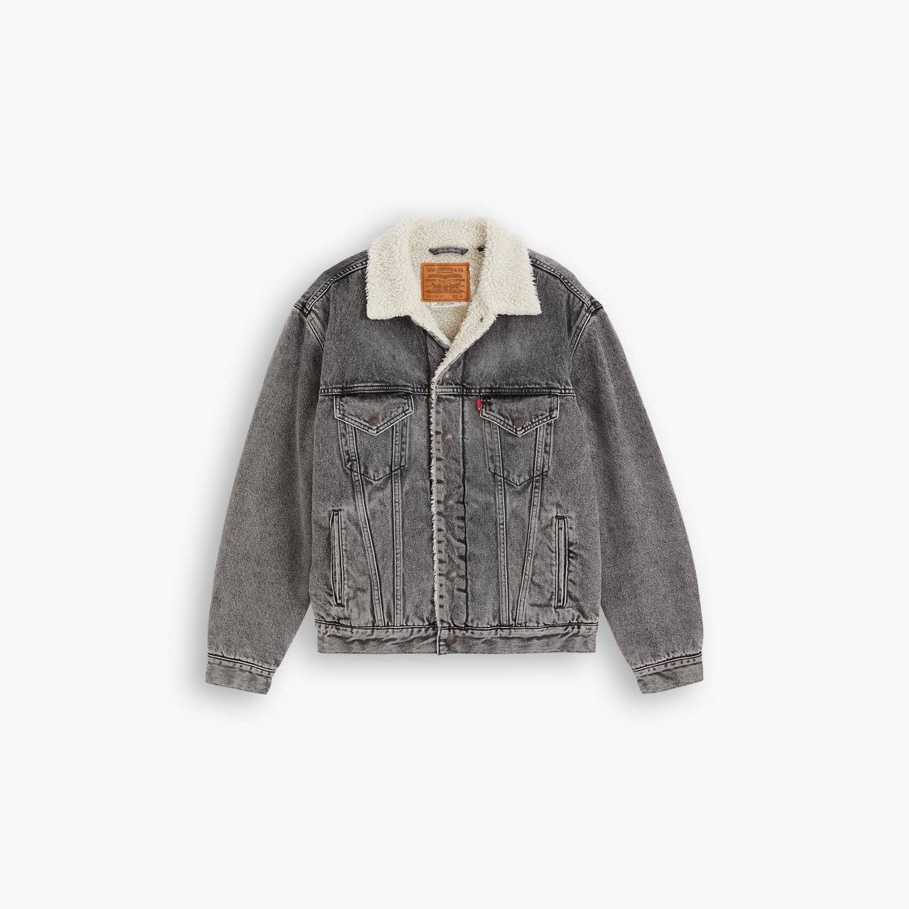 VINTAGE RELAXED FIT SHERPA TRUCKER JACKET - 4