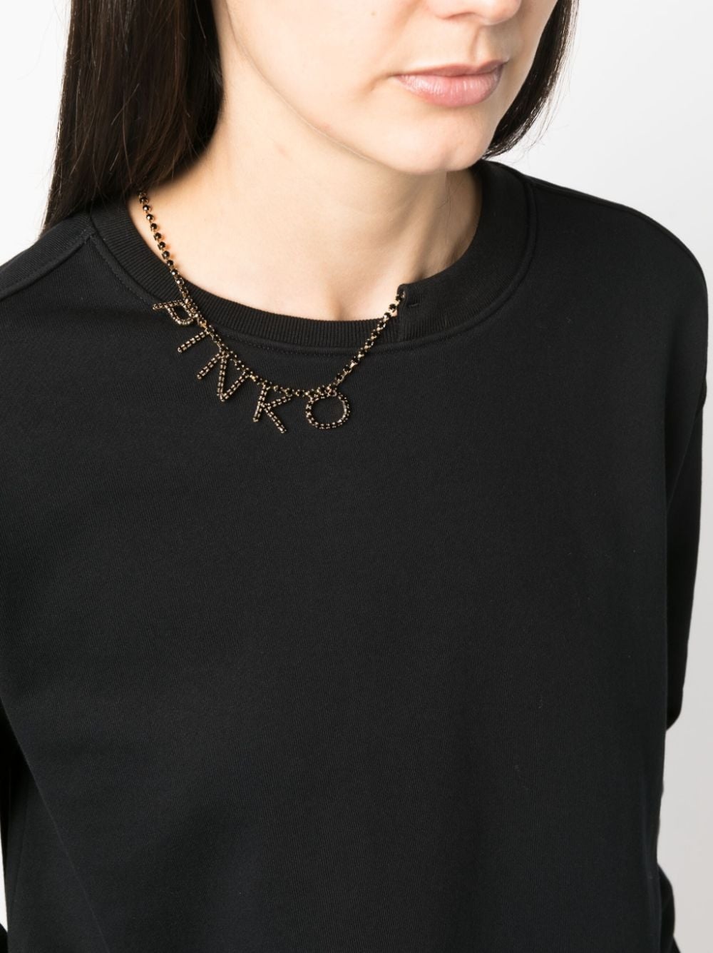 logo-charm cotton sweatshirt - 5