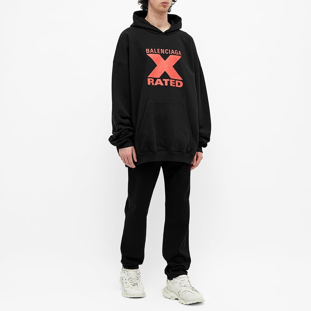 Balenciaga X Rated Logo Hoody - 5